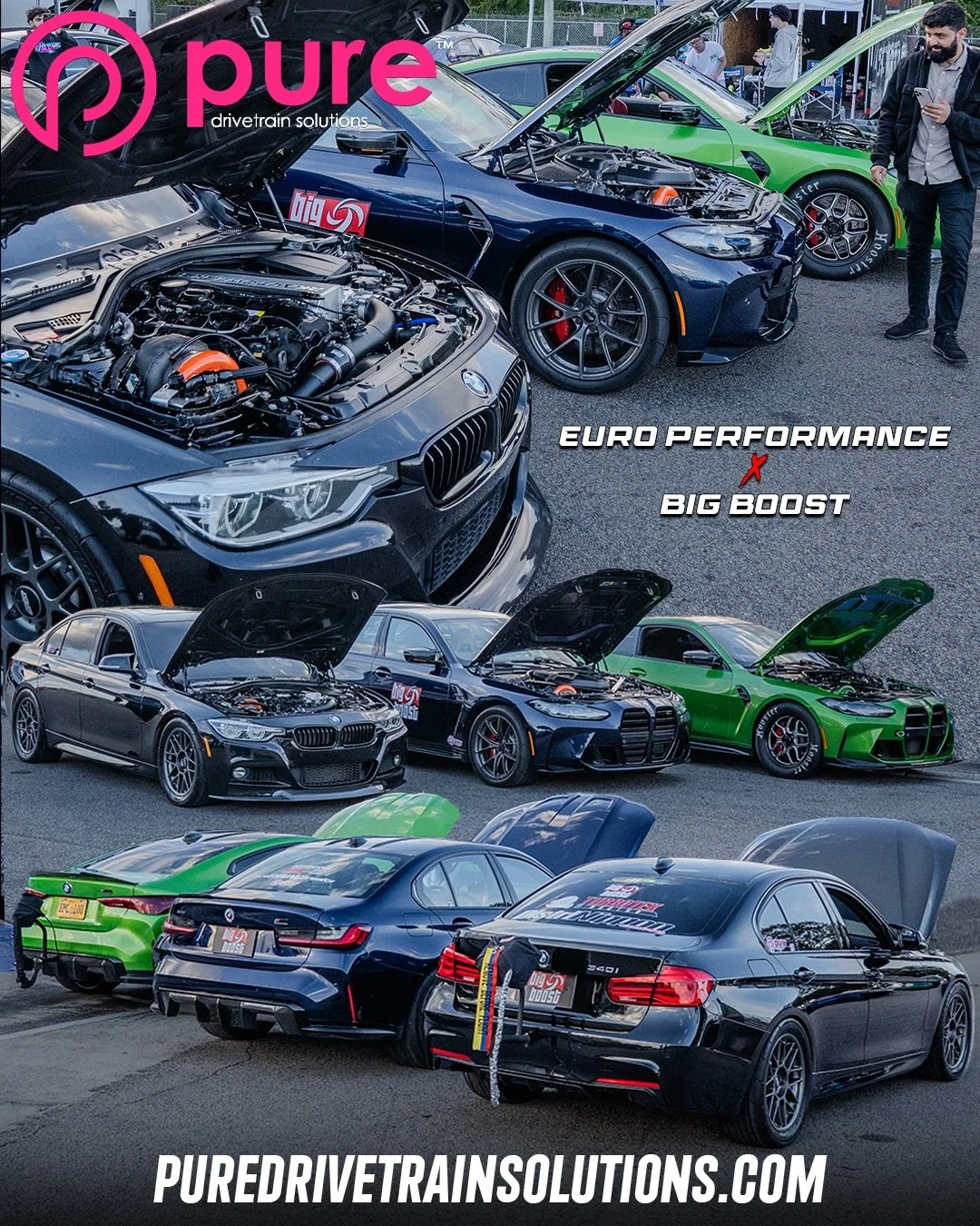 @europerformancecenter x @bigboostturbo 
World Record RWD M4 has our Stage 3 
One of the fastest Street Radial G80s has our Stage 3
One of the Quickest Gen 1s with our Stage 1 

Instagram DM 📲 @puredrivetrainsolutions
Website 💻 www.puredrivetrainso