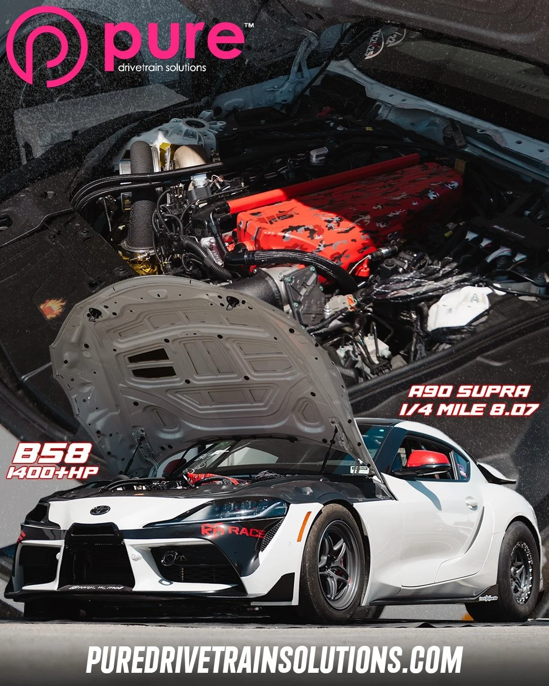 The next 7 Second Supra 👀💪 @tony_w_moll 
He&rsquo;s running our Stage 3 Transmission and Billet Stator Race Converter. 
Instagram DM 📲 @puredrivetrainsolutions
Website 💻 www.puredrivetrainsolutions.com
Email 📩 Sales@puredrivetrainsolutions.com
I