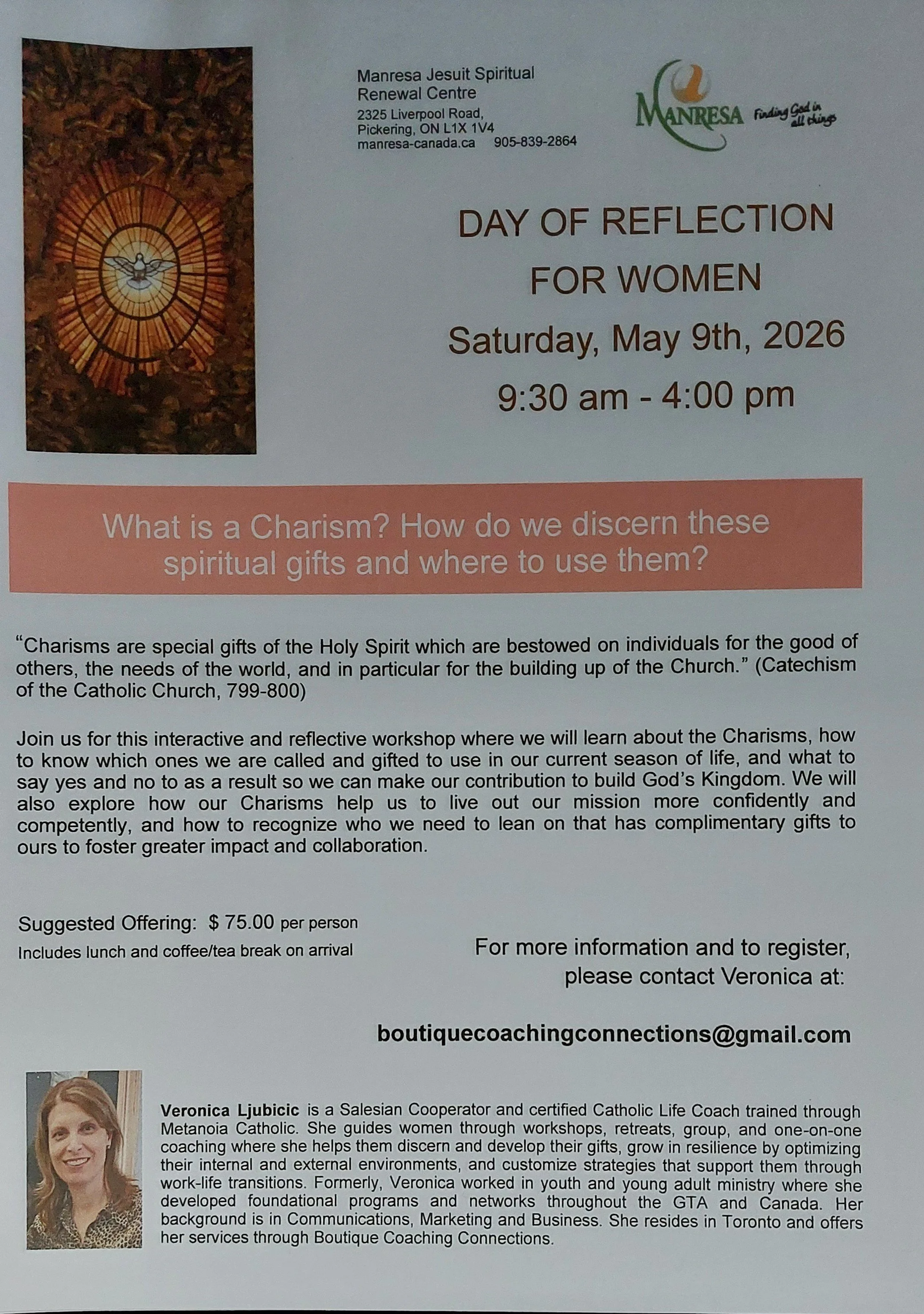 May Retreat Day - Charisms: what are they, how do we discern them and where to use them?