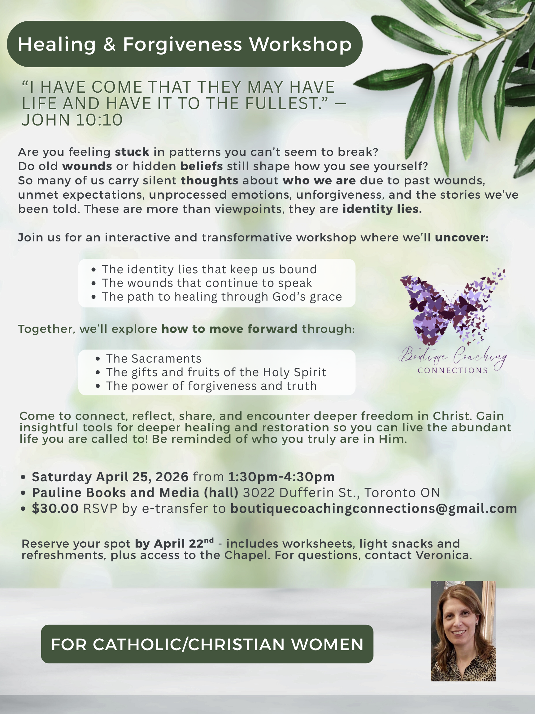 Healing and Forgivness Worshop