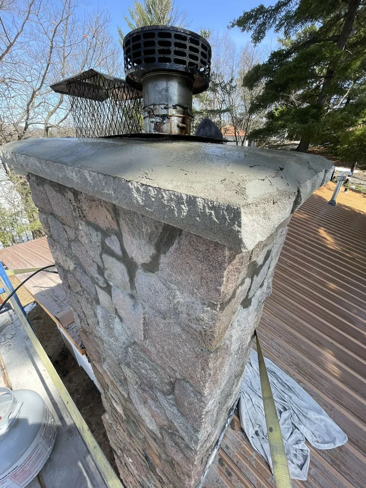 A new poured crown with a drip overhang and a cap