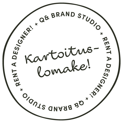 Rent a Designer! kartoituslomake | Q& Brand Studio