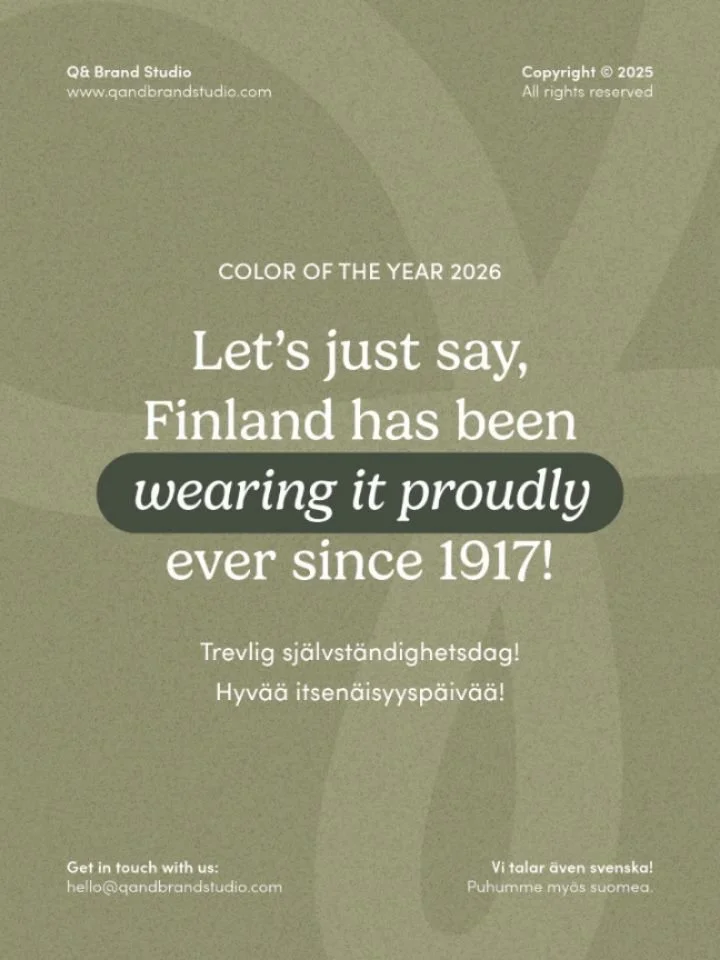 Happy Independence Day! 🇫🇮
Trevlig sj&auml;lvst&auml;ndighetsdag! 🇫🇮
Hyv&auml;&auml; itsen&auml;isyysp&auml;iv&auml;&auml;! 🇫🇮

#finnishindependenceday #branddesign #brandstrategy #branddesigner #brandidentity #creativeentrepreneur #smallbusine
