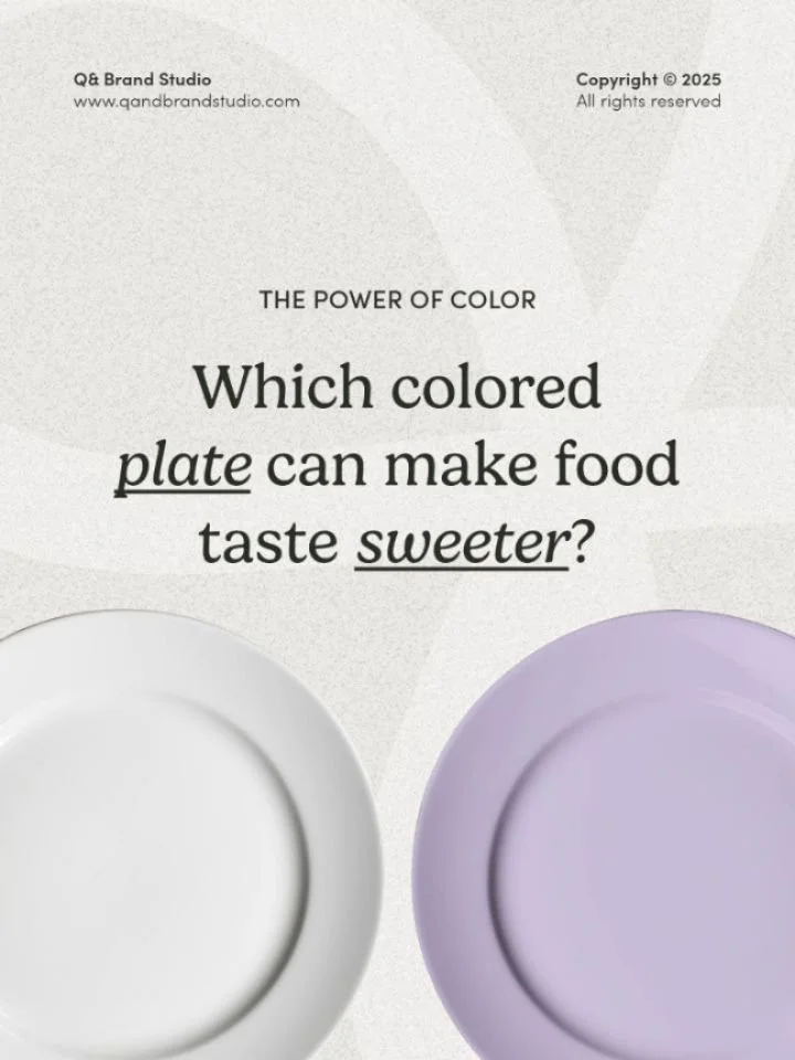 Can the color of your tableware change the taste of your food? 👀

Short answer:
YES!!!

There have been tons of scientific studies on how color affects our perception of taste, and the results are pretty mind-blowing.

I'll be sharing a few examples