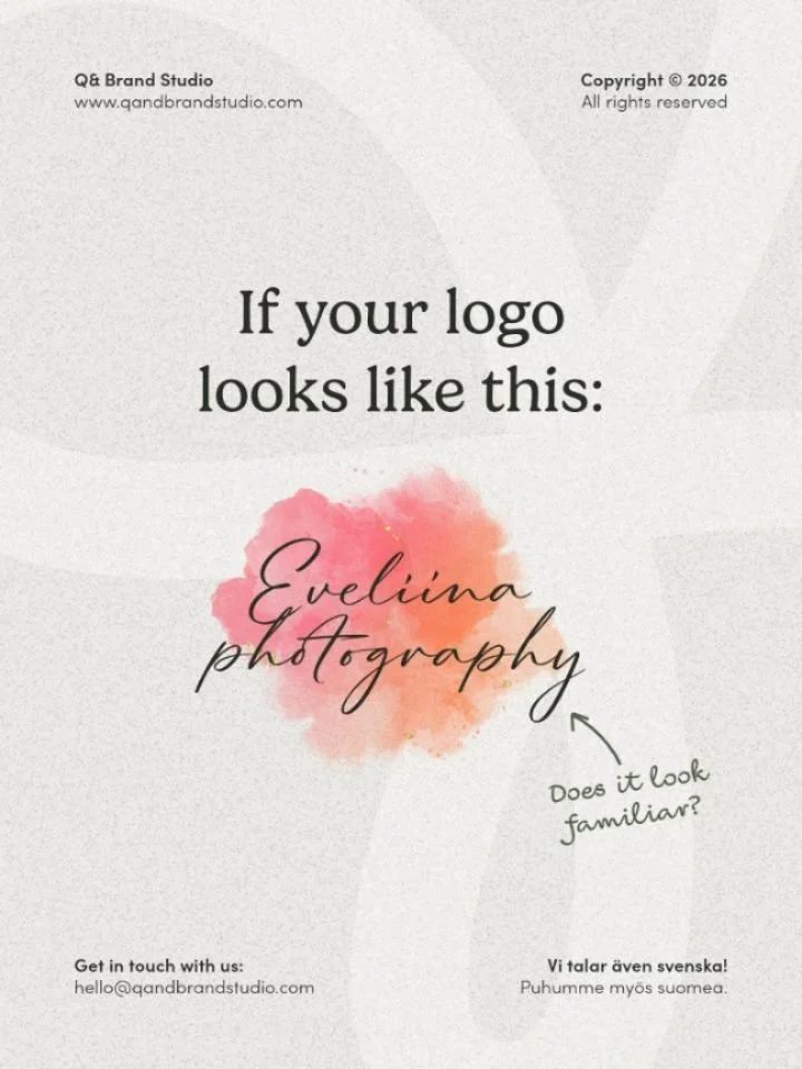 What&rsquo;s something that makes a DIY&rsquo;d logo super easy to spot?

Adding a random watercolor or paint detail behind the business name and calling it a &ldquo;logo&rdquo;.

My tip to you:
Not every detail deserves a spot in your logo, and this