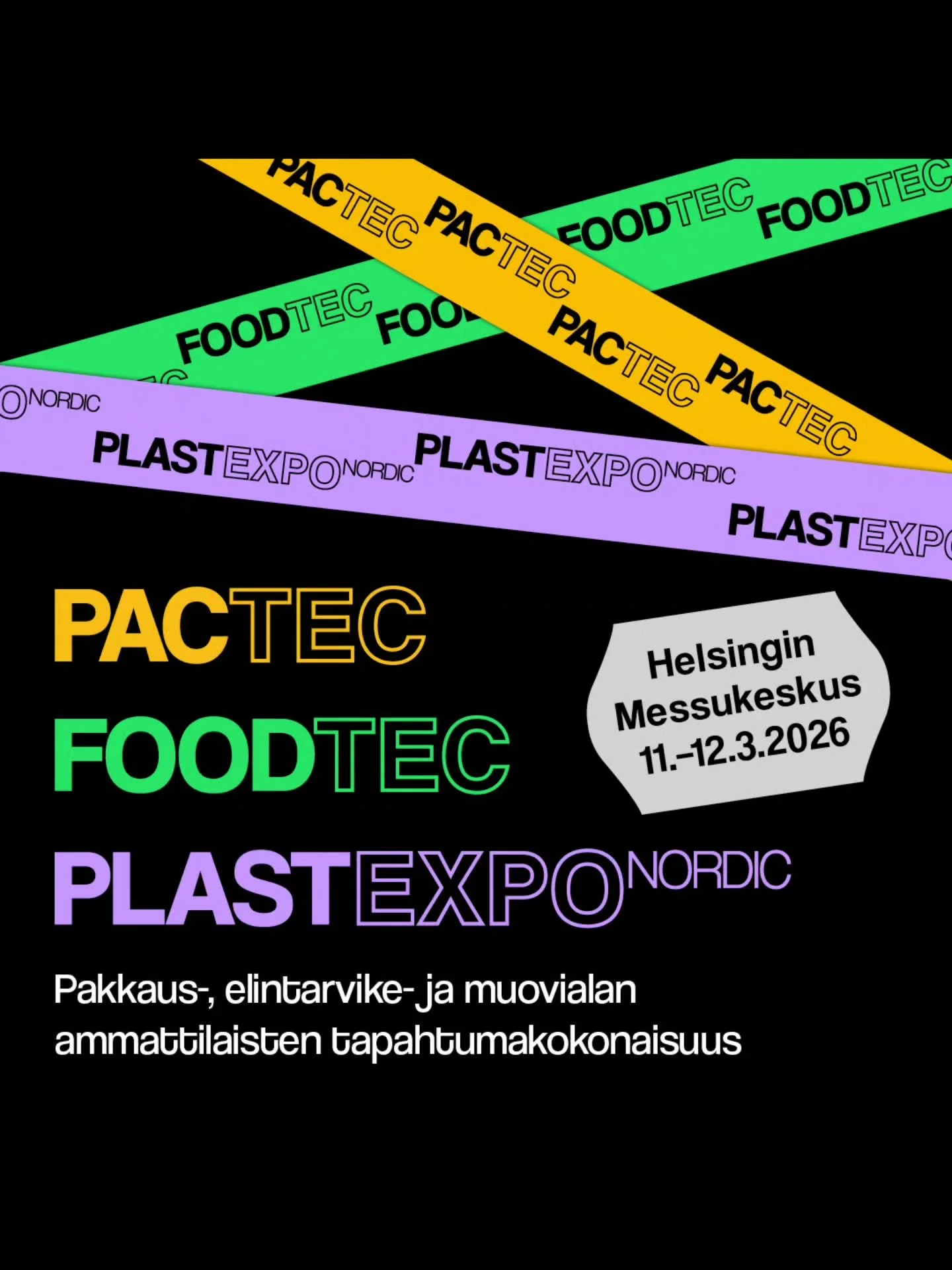 PacTec, FoodTec &amp; PlastExpo Nordic

Huomenna suuntaan Helsinkiin PacTec-messuille ja samalla edess&auml; on pieni merkkipaalu:
l&auml;hden ensimm&auml;ist&auml; kertaa edustamaan omaa yrityst&auml;ni ammattitapahtumassa. 🔥

N&auml;ytteilleasetta