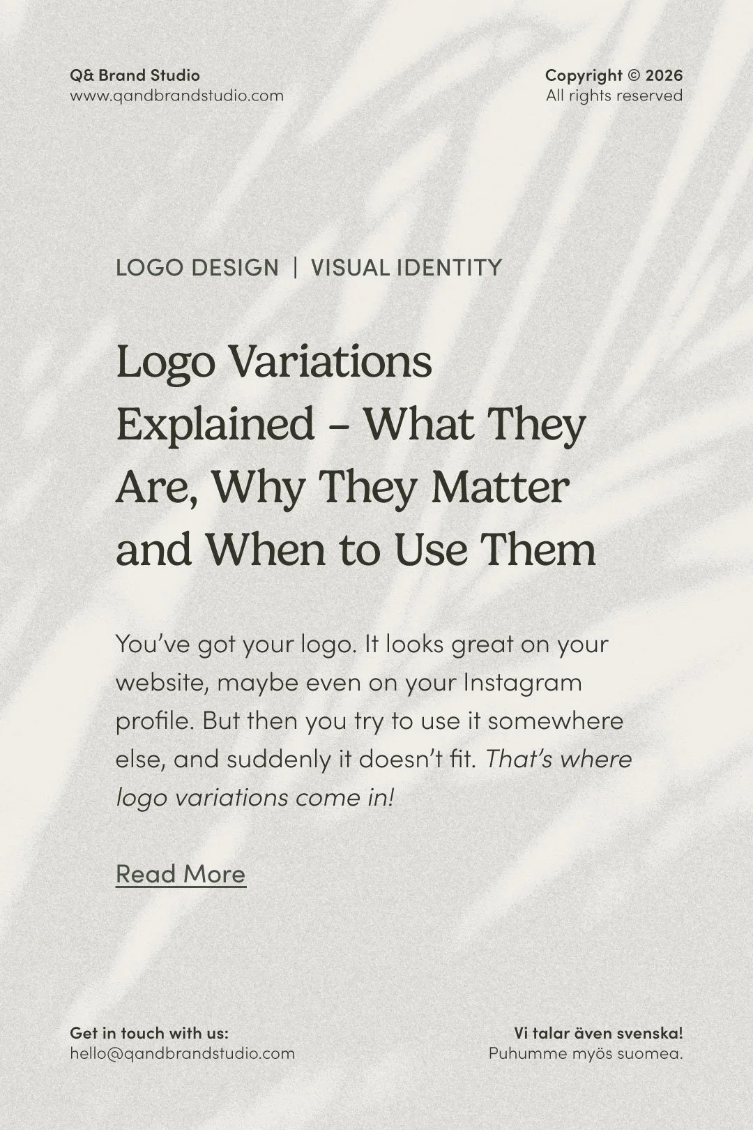 Logo Variations Explained – What They Are, Why They Matter and When to Use Them