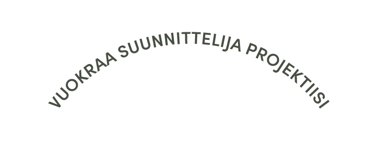 Vuokraa suunnittelija projektiisi -teksti | Q& Brand Studio