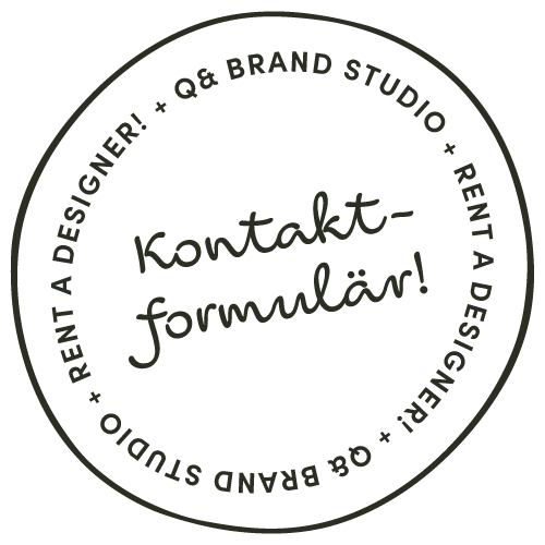 Rent a Designer! kontaktformulär | Q& Brand Studio