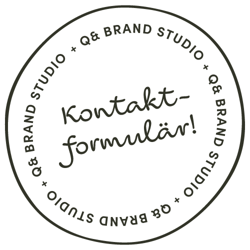 Stämpelikon med kontaktformulär-text | Q& Brand Studio
