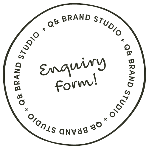 Stamp Icon with Enquiry Form Text | Q& Brand Studio