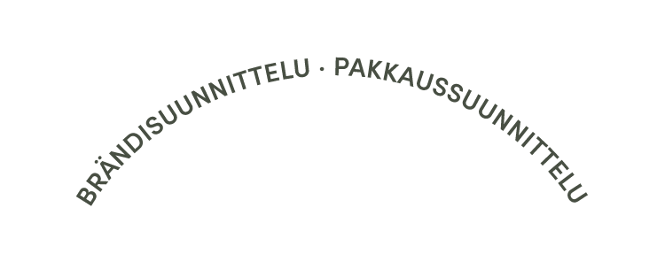 Brändisuunnittelu ja pakkaussuunnittelu -teksti | Q& Brand Studio