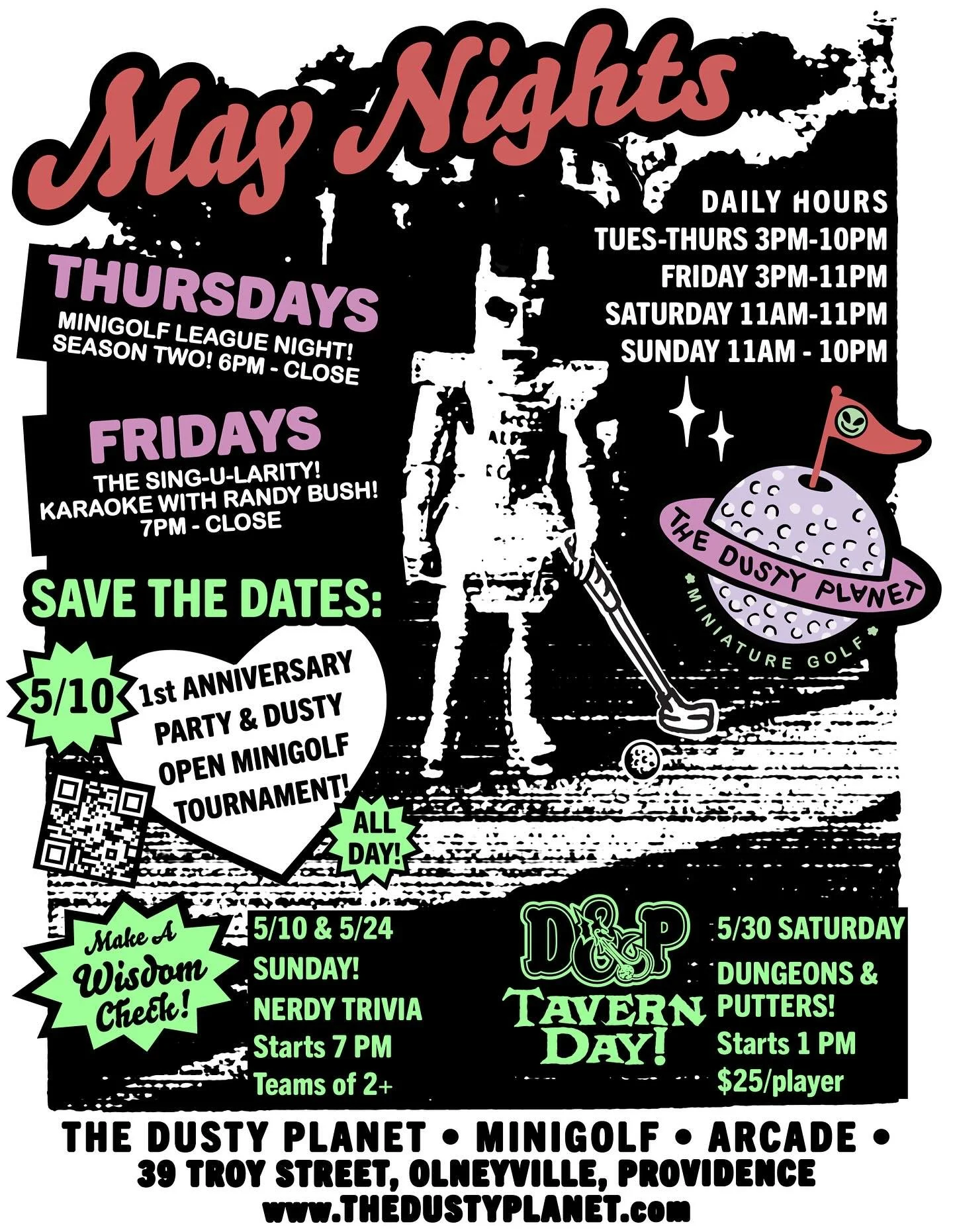 It&rsquo;s MAY! So much to be grateful for as we round the corner to our anniversary month! ⛳️✨💫

ONE WEEK FROM TODAY SUNDAY MAY 10th! Join us for the biggest planet party of the year, The Dusty Planet turns ONE! It&rsquo;s Mothers Day and National 