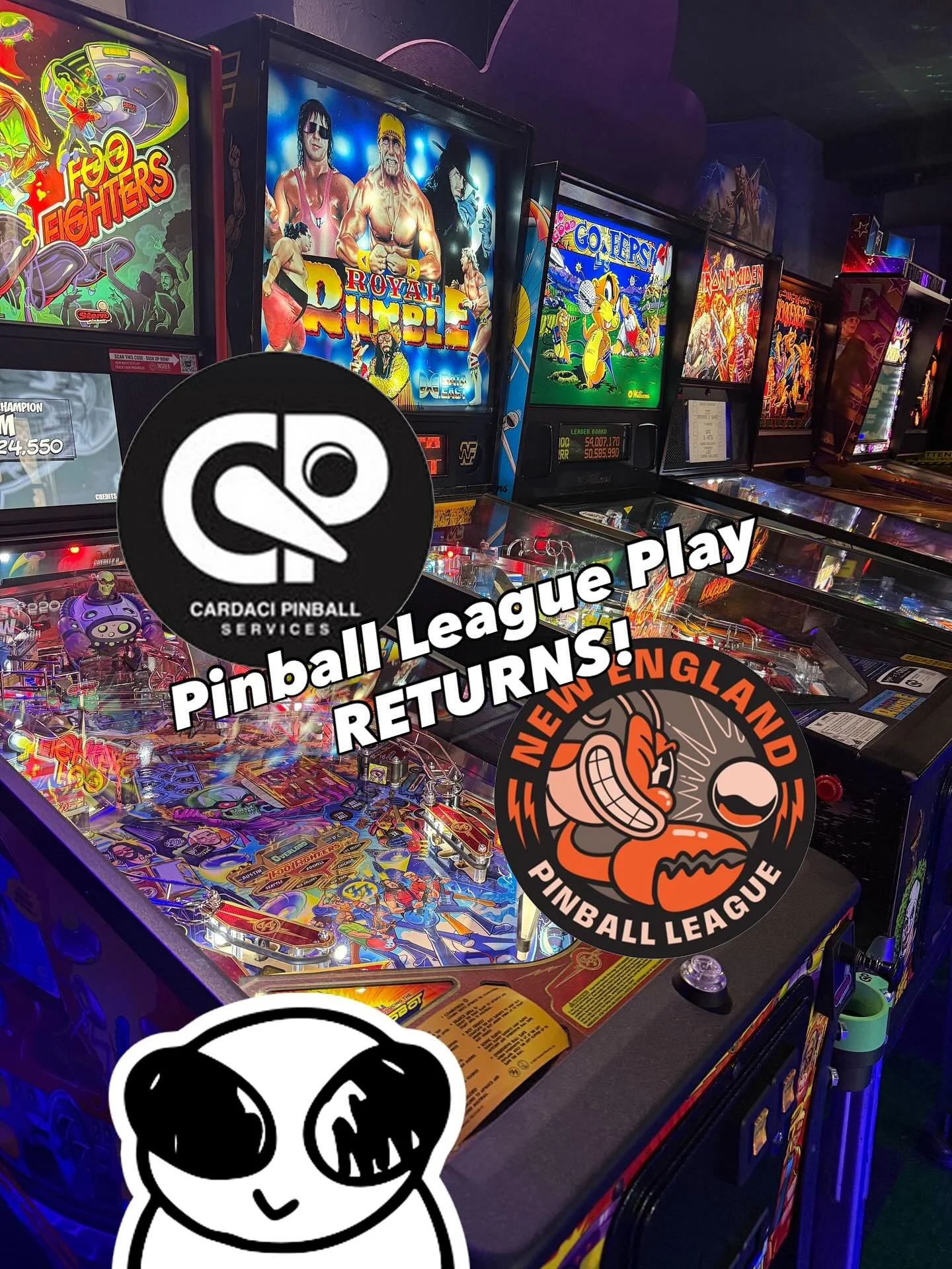 Pinball League Play RETURNS!!! @newenglandpinball and @cardacichrispinball are back at The Dusty Planet on Saturdays! 

Today is week 1 and it will run for 8 weeks! Saturdays start by 2:30pm! Prizes, swag and more! For more information on our leagues