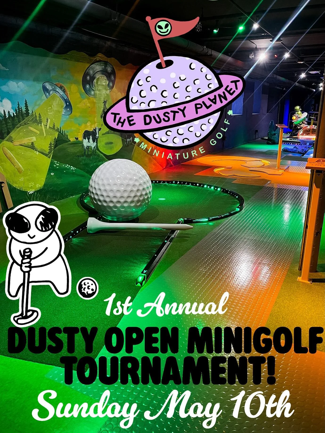 TOMORROW IS THE DAY!
It&rsquo;s our first anniversary and first annual Dusty Open Minigolf Tournament!! Sunday May 10th! 

$30 to enter, free practice day of tournament with entry. 11am-3pm sign up and placement rounds. Sign up ends at 3pm - No excep