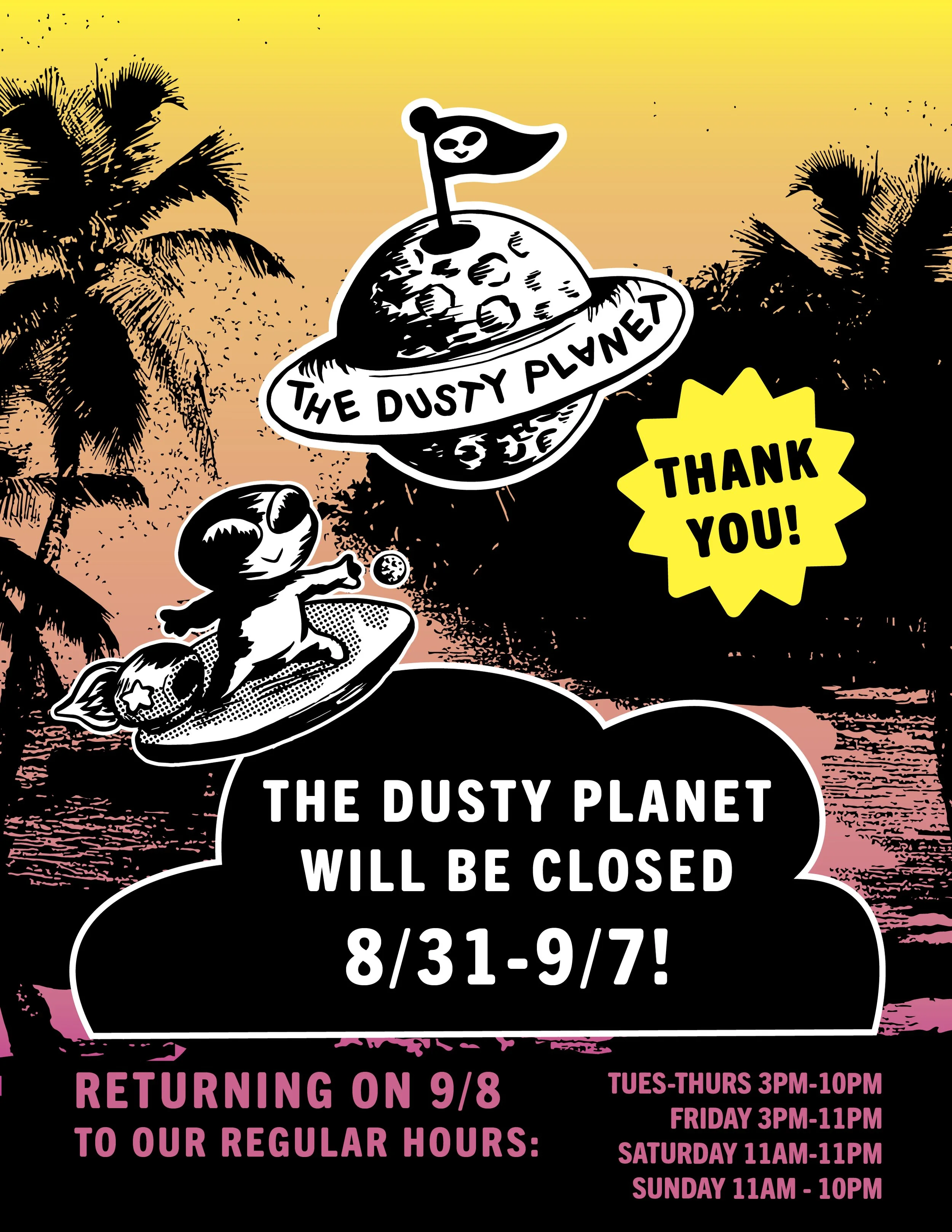CLOSED FOR SUMMER BREAK