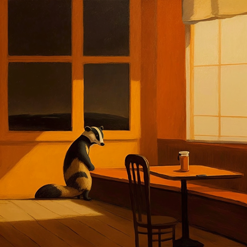 JPegKillah_cute_lonely_orange_badger_by_Edward_Hopper_entire_sc_935345b7-44b8-412e-a375-e18dd190aa8c.png
