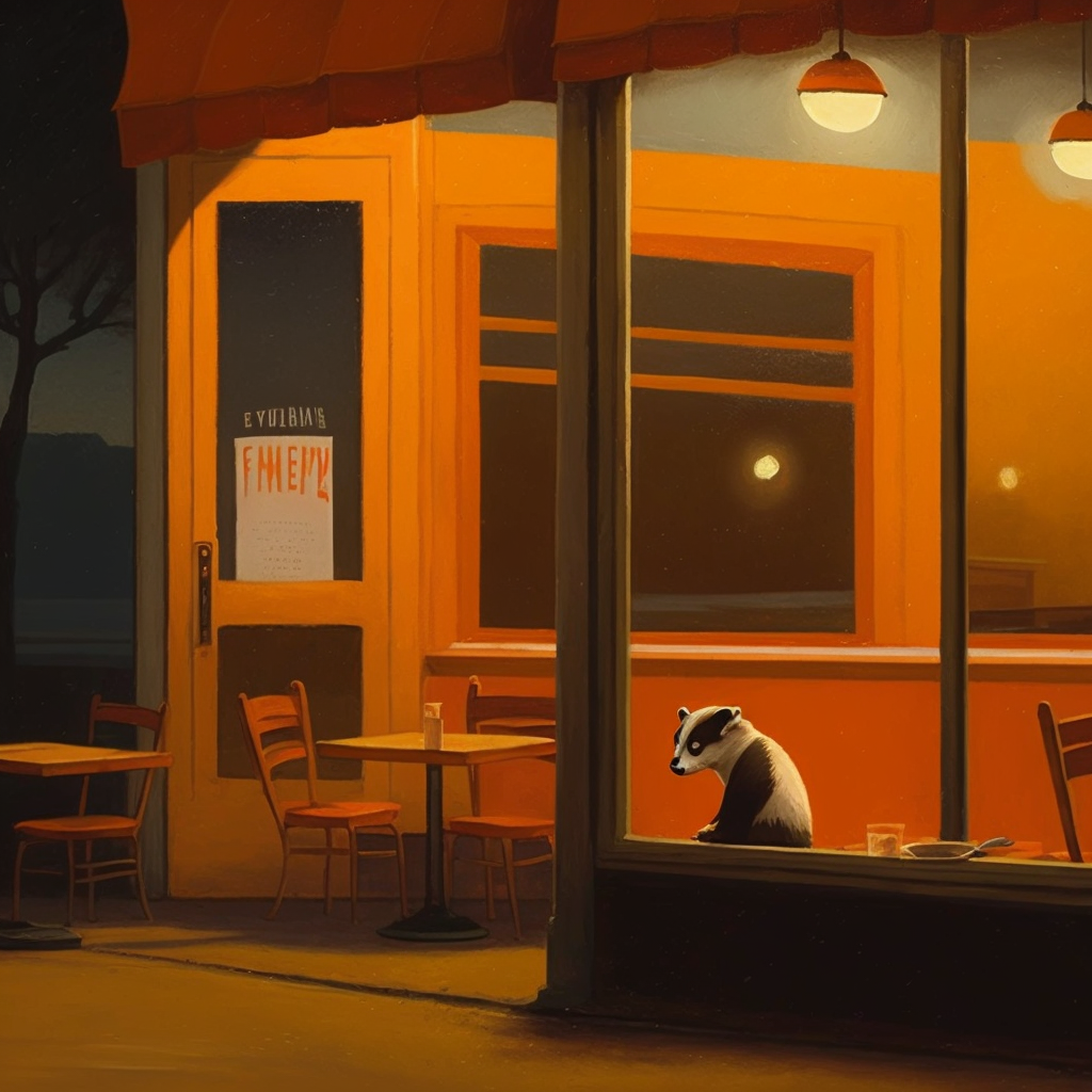 JPegKillah_cute_lonely_orange_badger_outside_diner_by_Edward_Ho_e2f3d952-8bbc-40c4-8d6f-70b8ad9cceea.png
