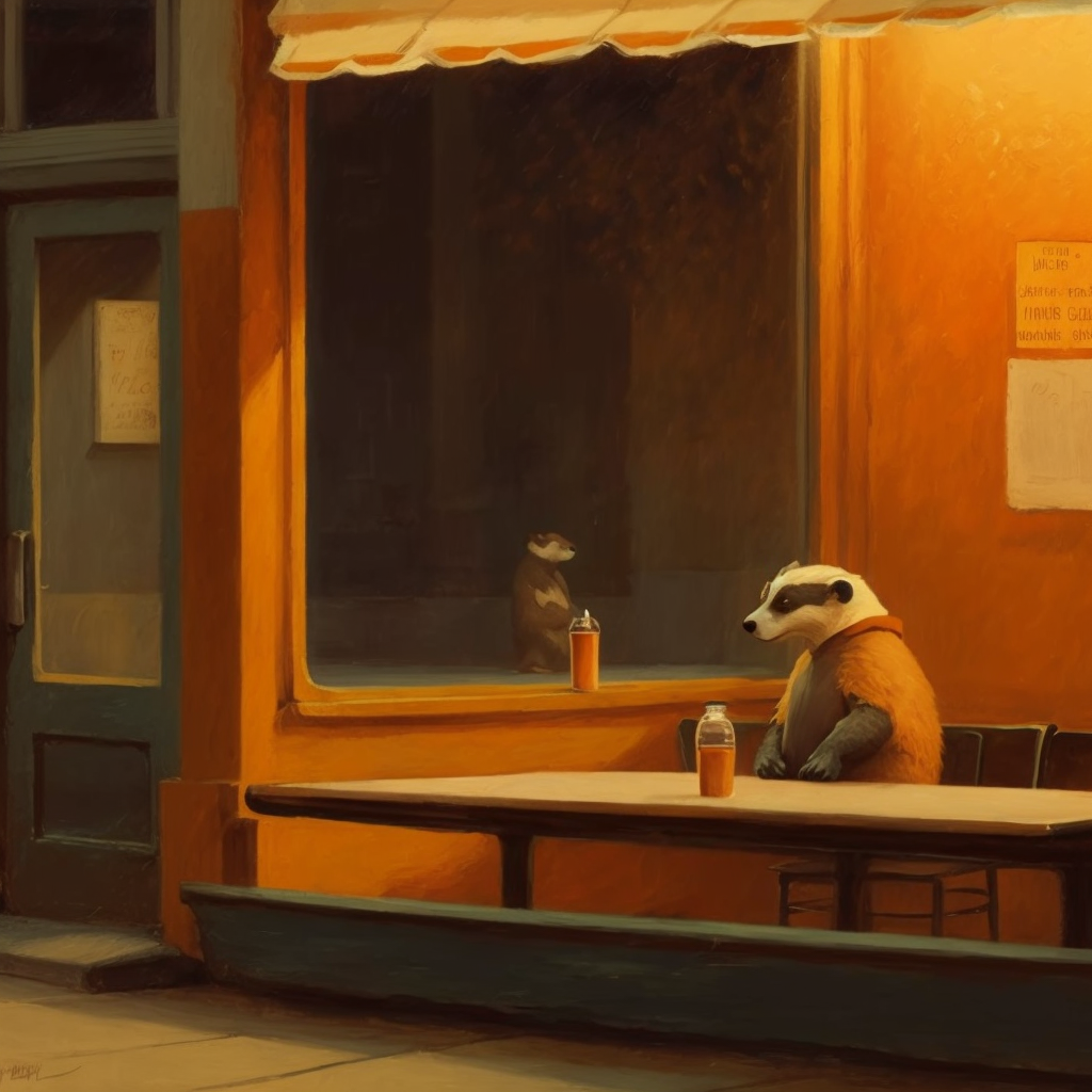 JPegKillah_cute_lonely_orange_badger_Nighthawks_scene_by_Edward_13e5748a-233c-4abc-8b47-167aace33e7e.png