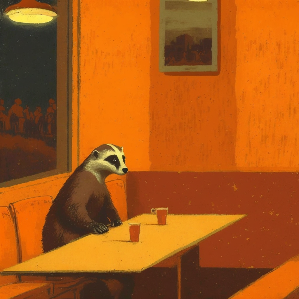 JPegKillah_cute_lonely_orange_badger_outisde_diner_by_Edward_Ho_27b805fd-773a-466b-9602-1d6d59f0ff80.png