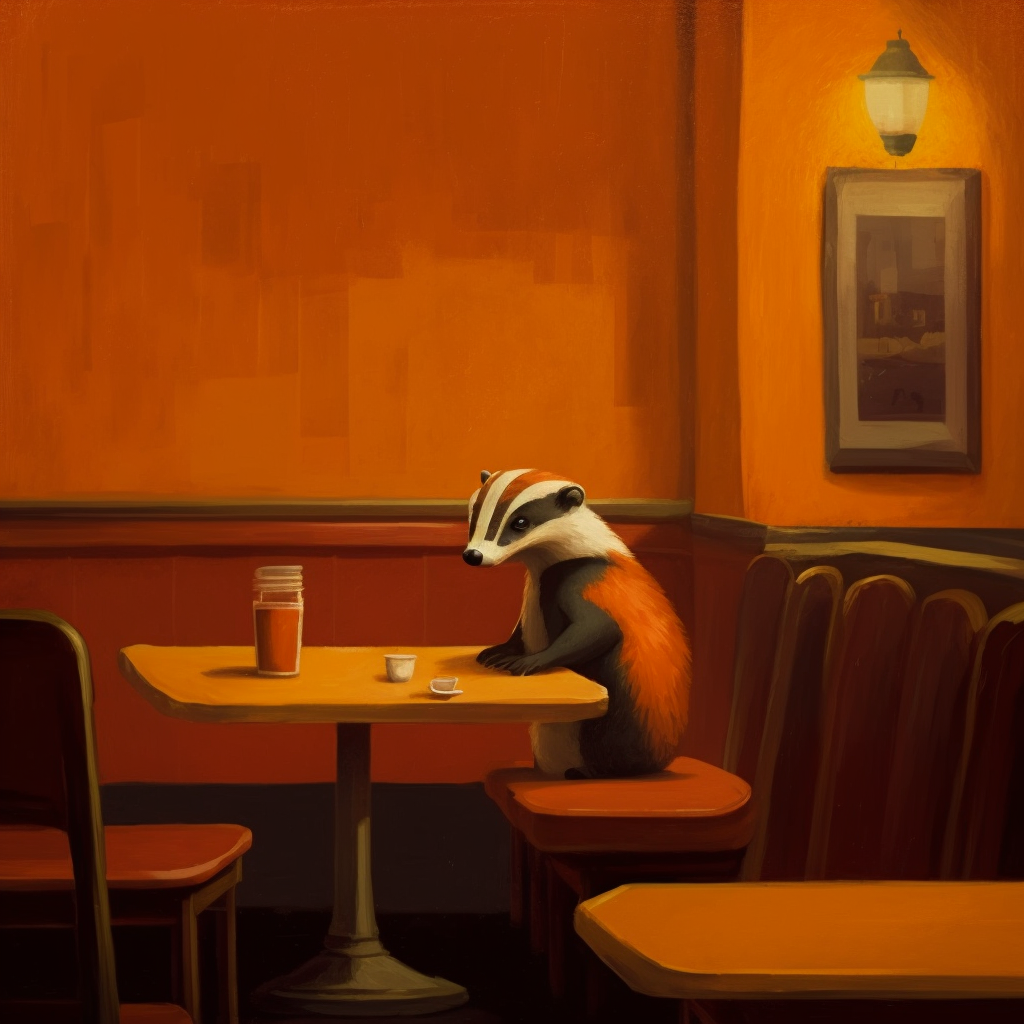 JPegKillah_cute_lonely_orange_badger_by_Edward_Hopper_entire_sc_d950a779-c5ff-4fcc-adf0-c90ca77c837a.png