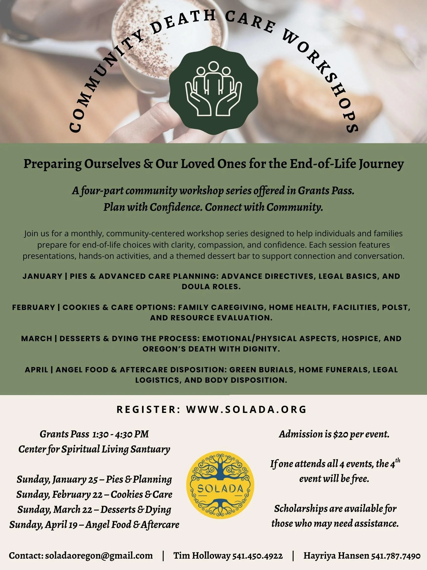 Community Workshop Series: Desserts &amp; Dying