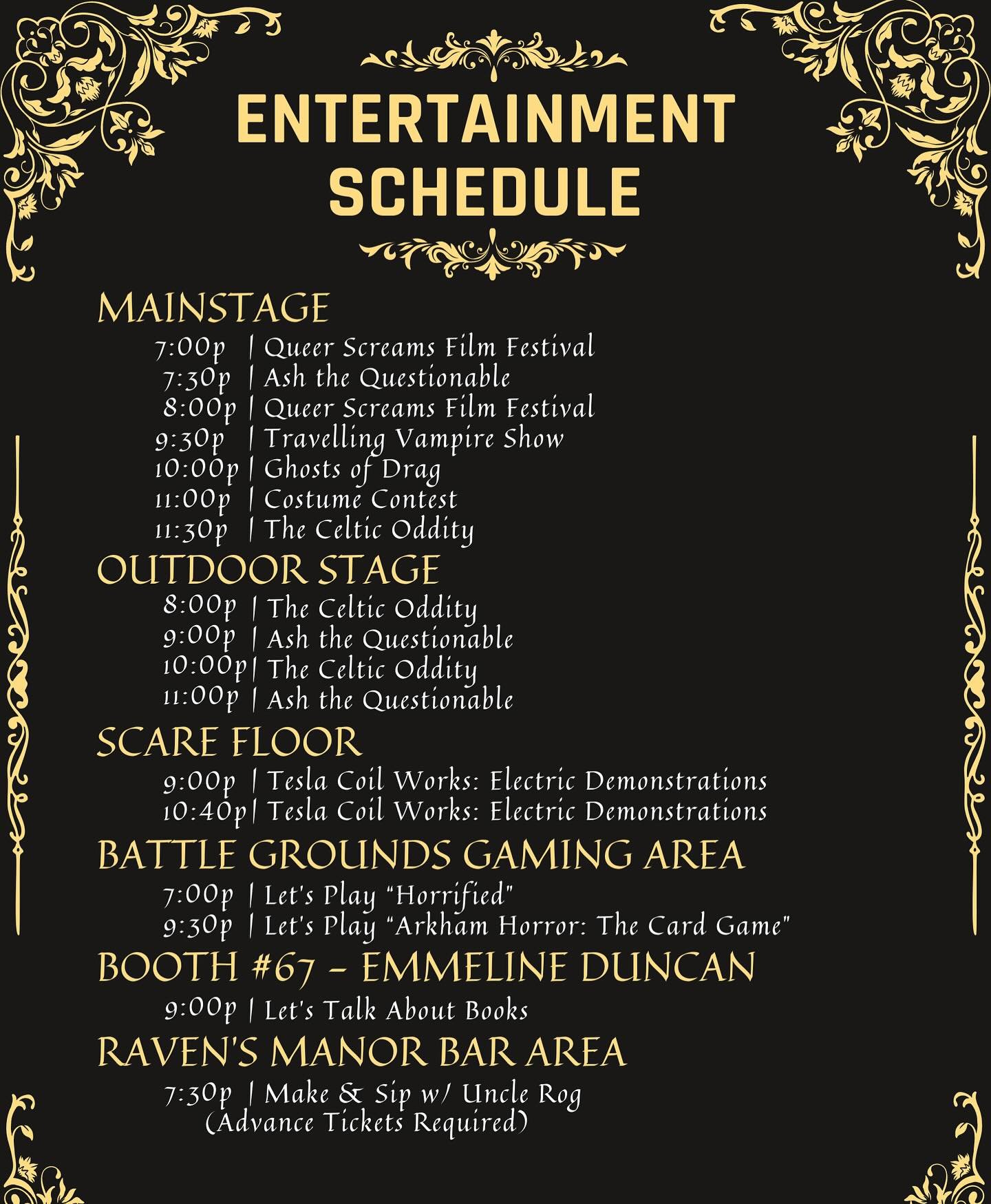 We&rsquo;ve got quite the performance and activity schedule lined up! 6 days to go! #halloween #portland #pdx #horror #fall #market