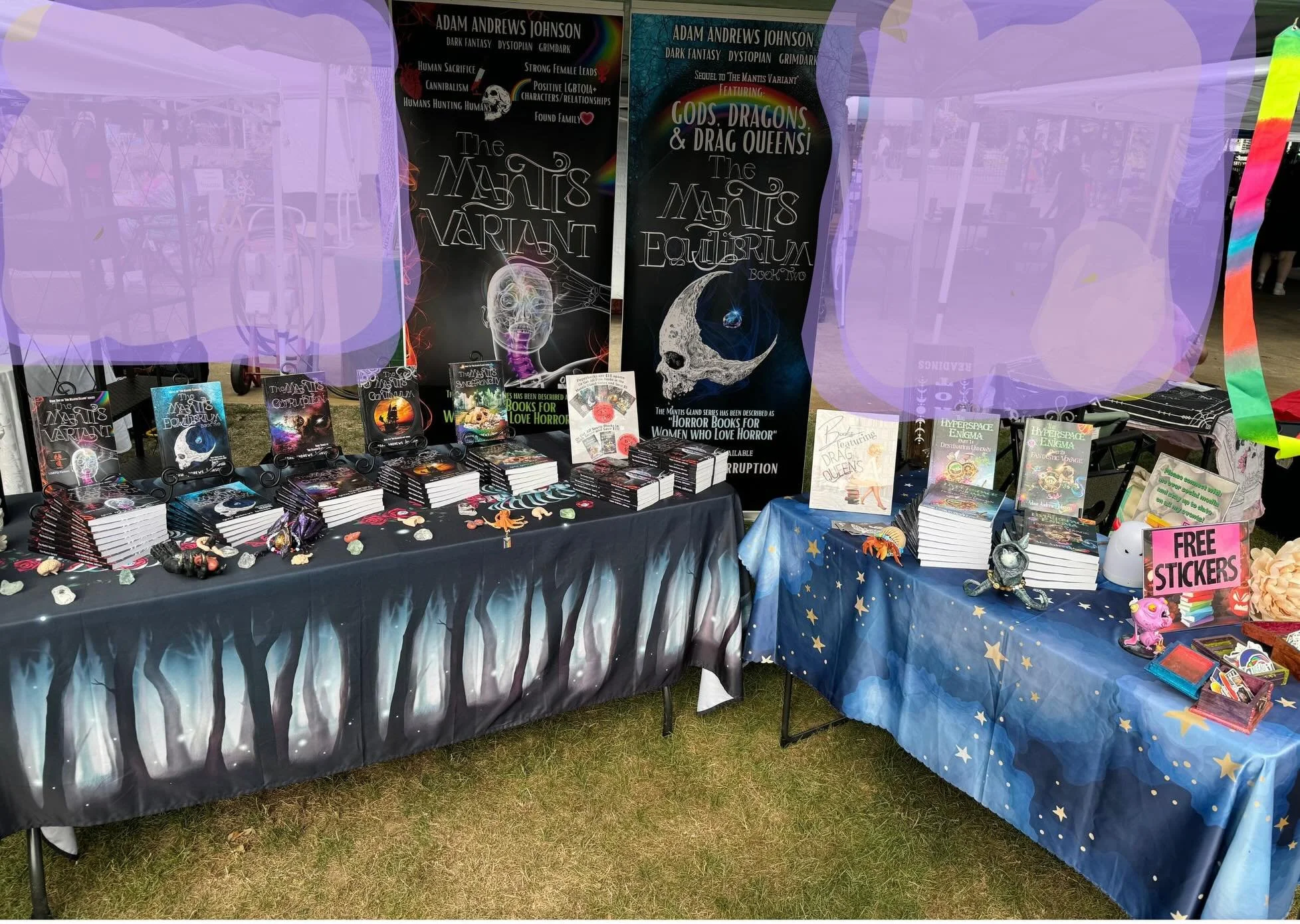VENDOR SPOTLIGHT - Adam Andrews Johnson:

#Drag queens, cannibals, and pugs in space! Each of Adam Andrew&rsquo;s Johnson&rsquo;s books creatures queer-normative worlds with lots of LGBTQIA+ characters and heaping helpings of ridiculousness. He has h