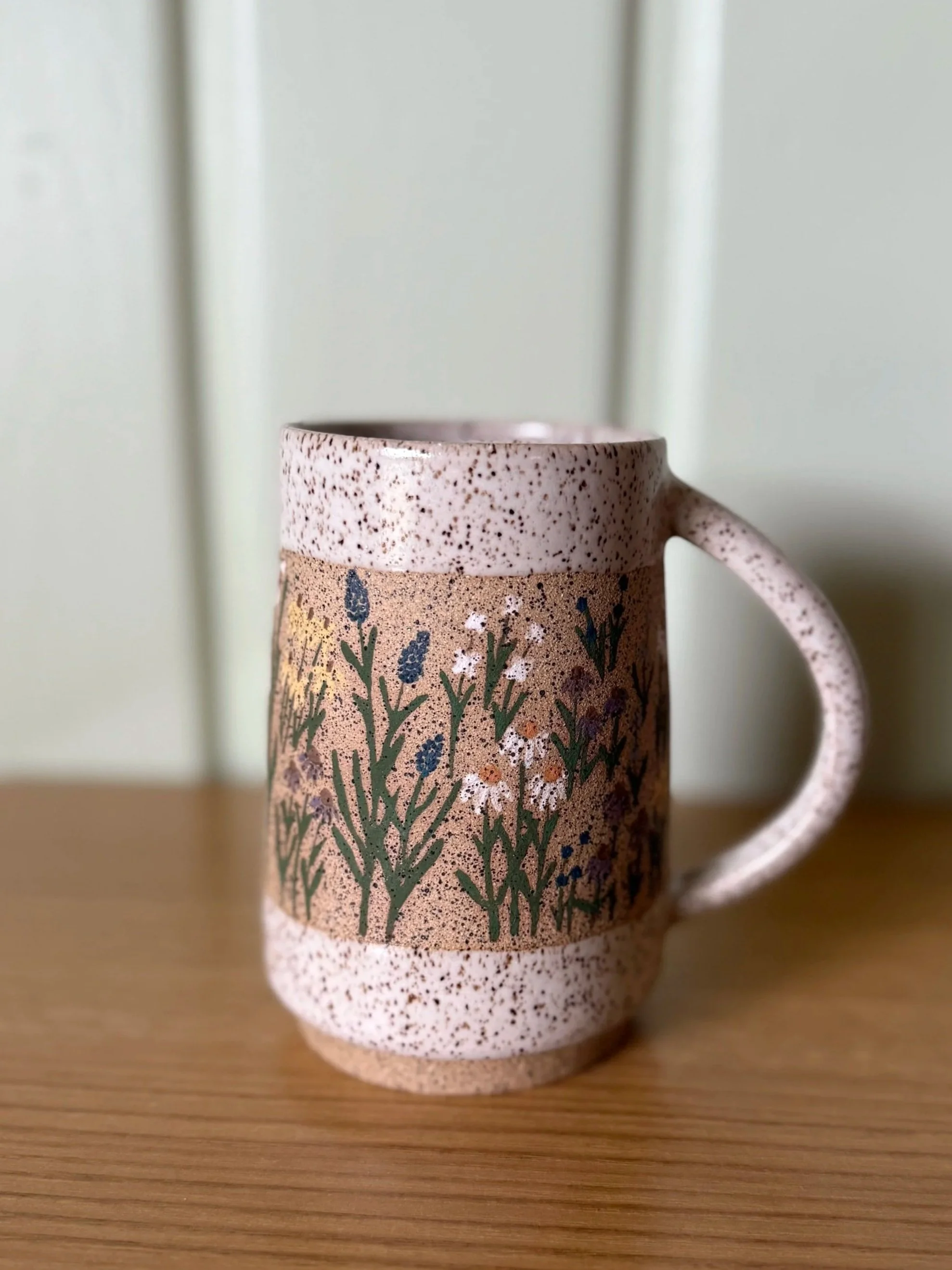 Hand Painted Wildflower Mug