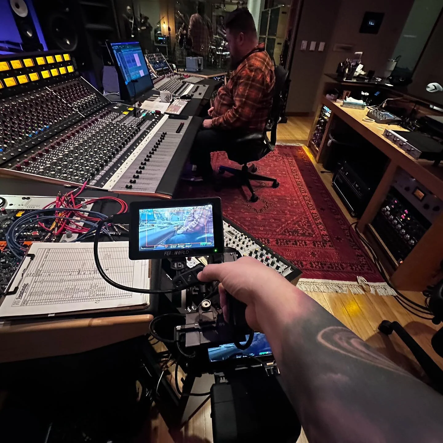 Hanging out today with the @lex_lab_band at @sweetwatersound filming some episodes!