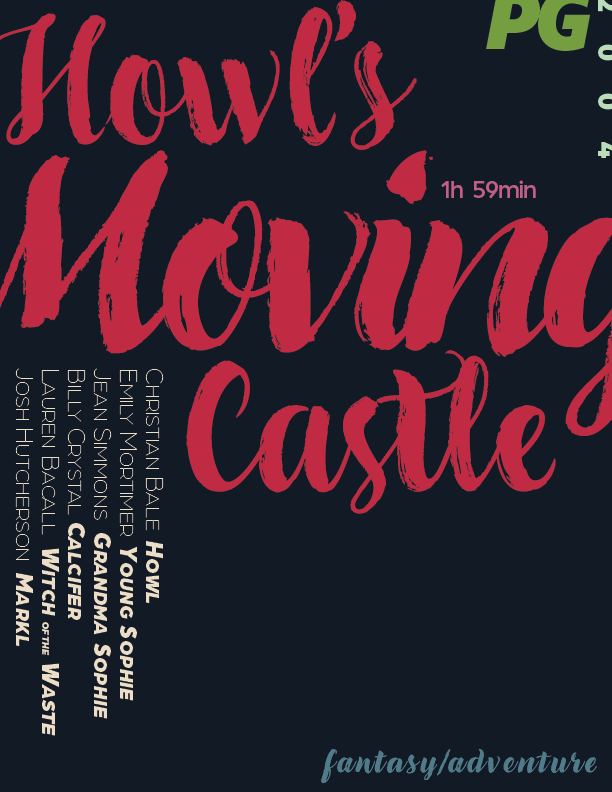 Howl's Moving Castle-Typography Poster Project