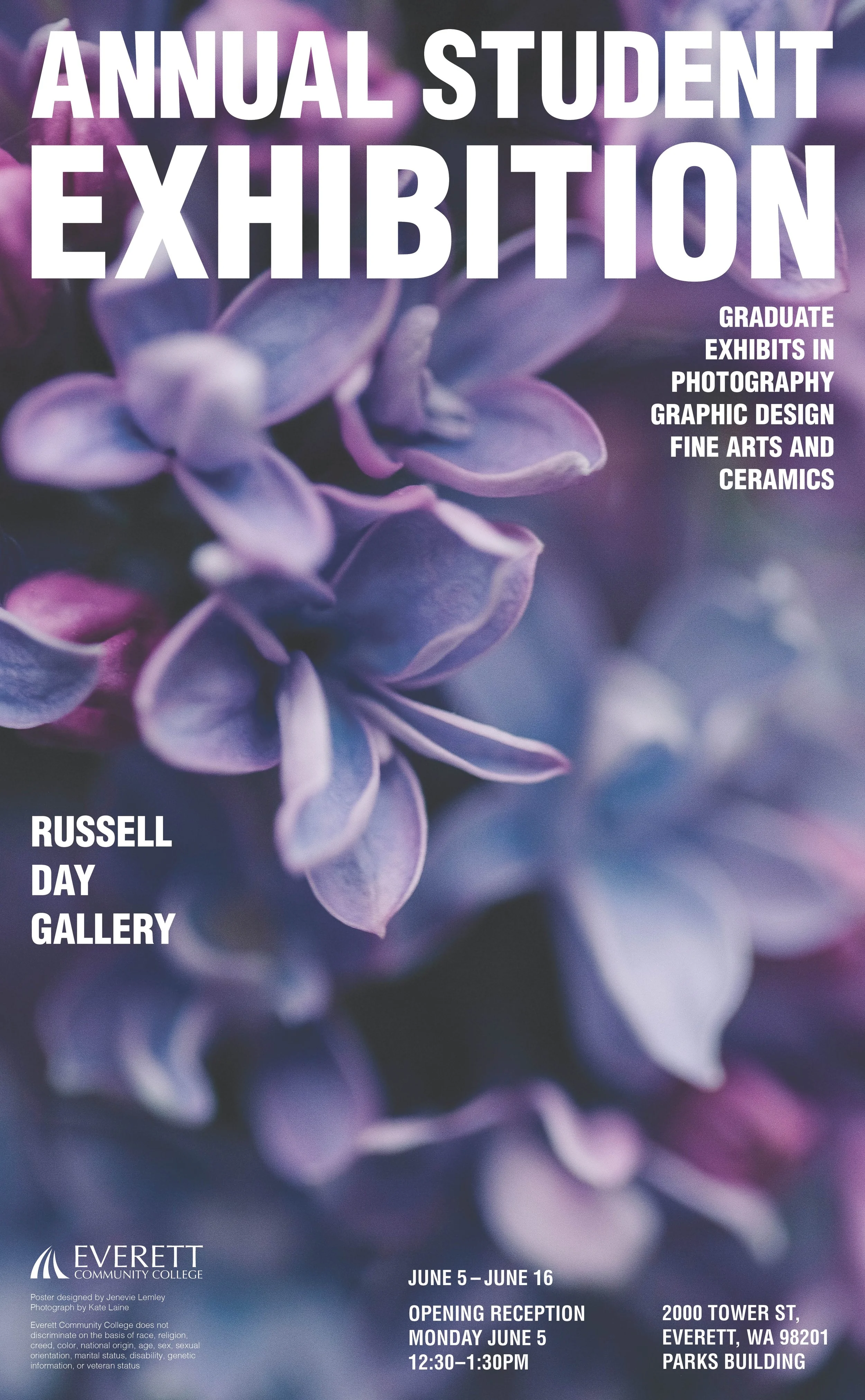 Poster for photography '23 Student Gallery at EvCC