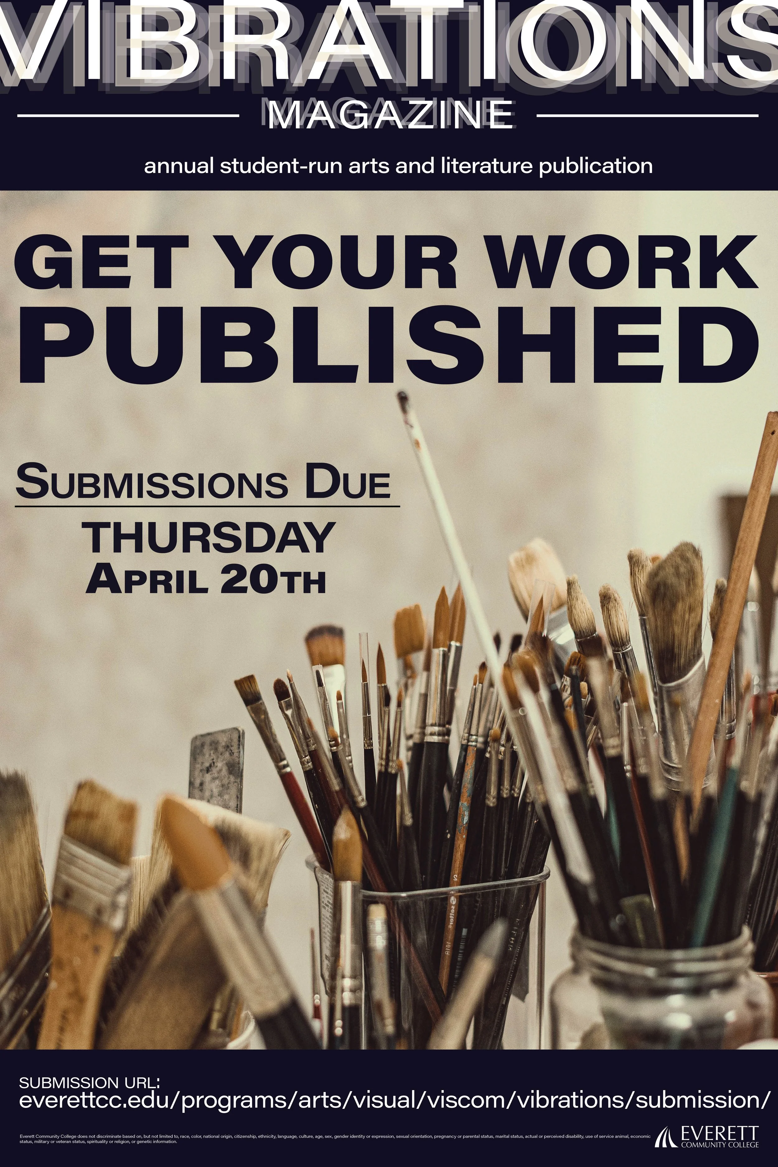 Call to artist poster-EvCC Vibrations magazine