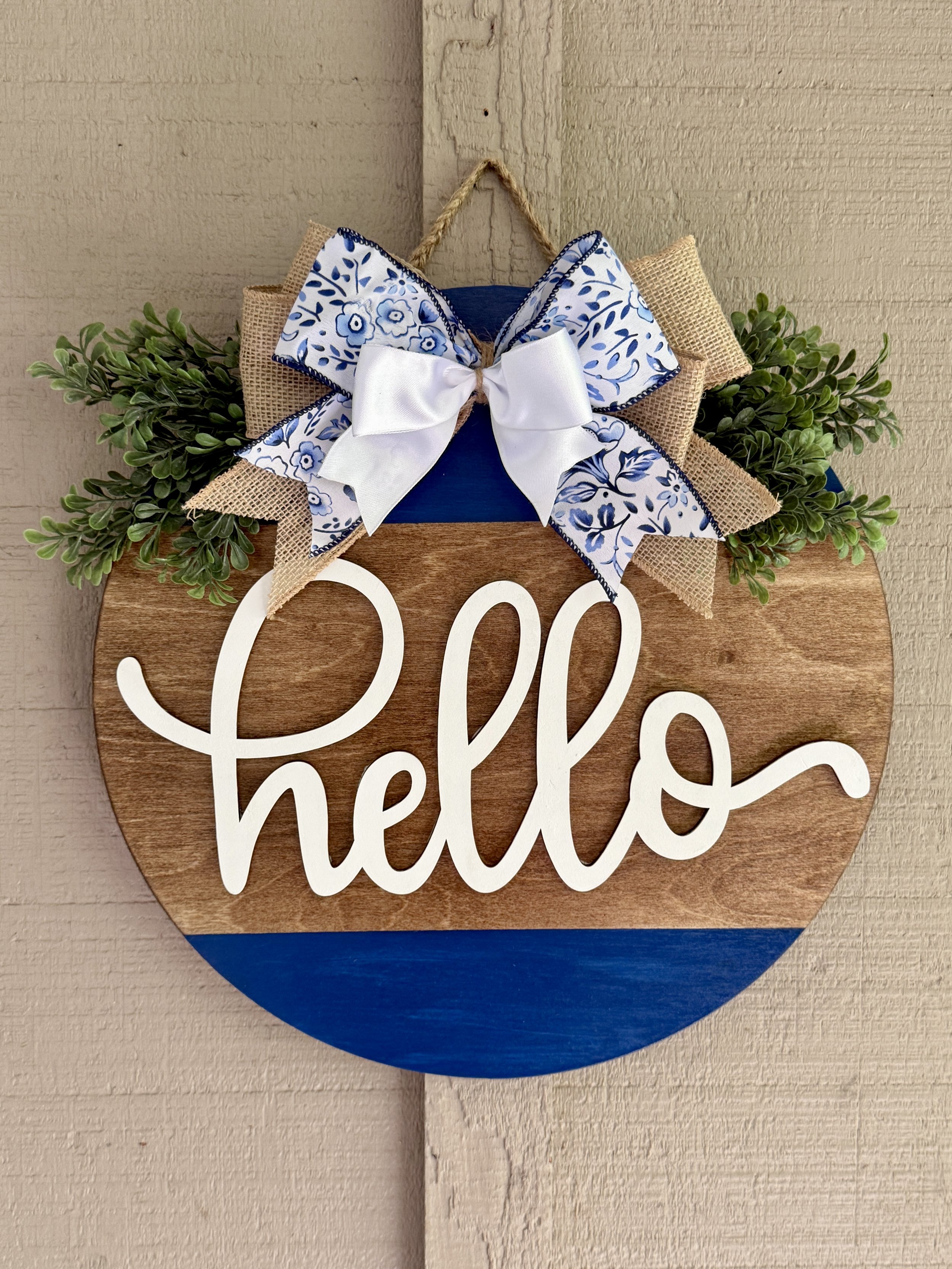 Summer Blue Door Hanger