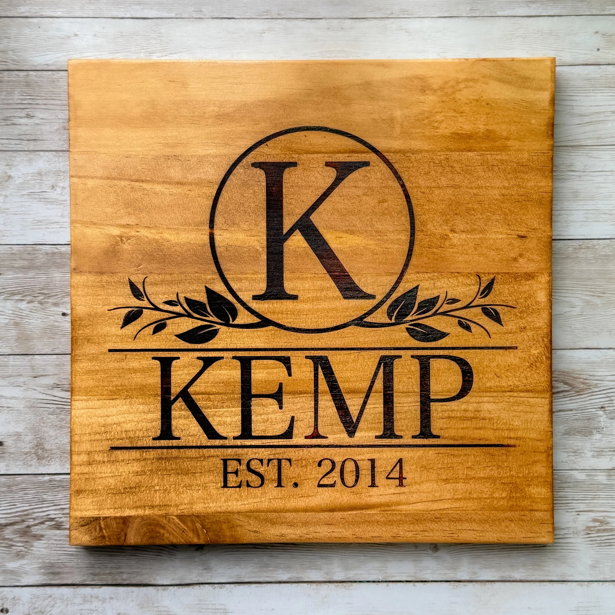 PRE-ORDER: Burned Monogram Signs