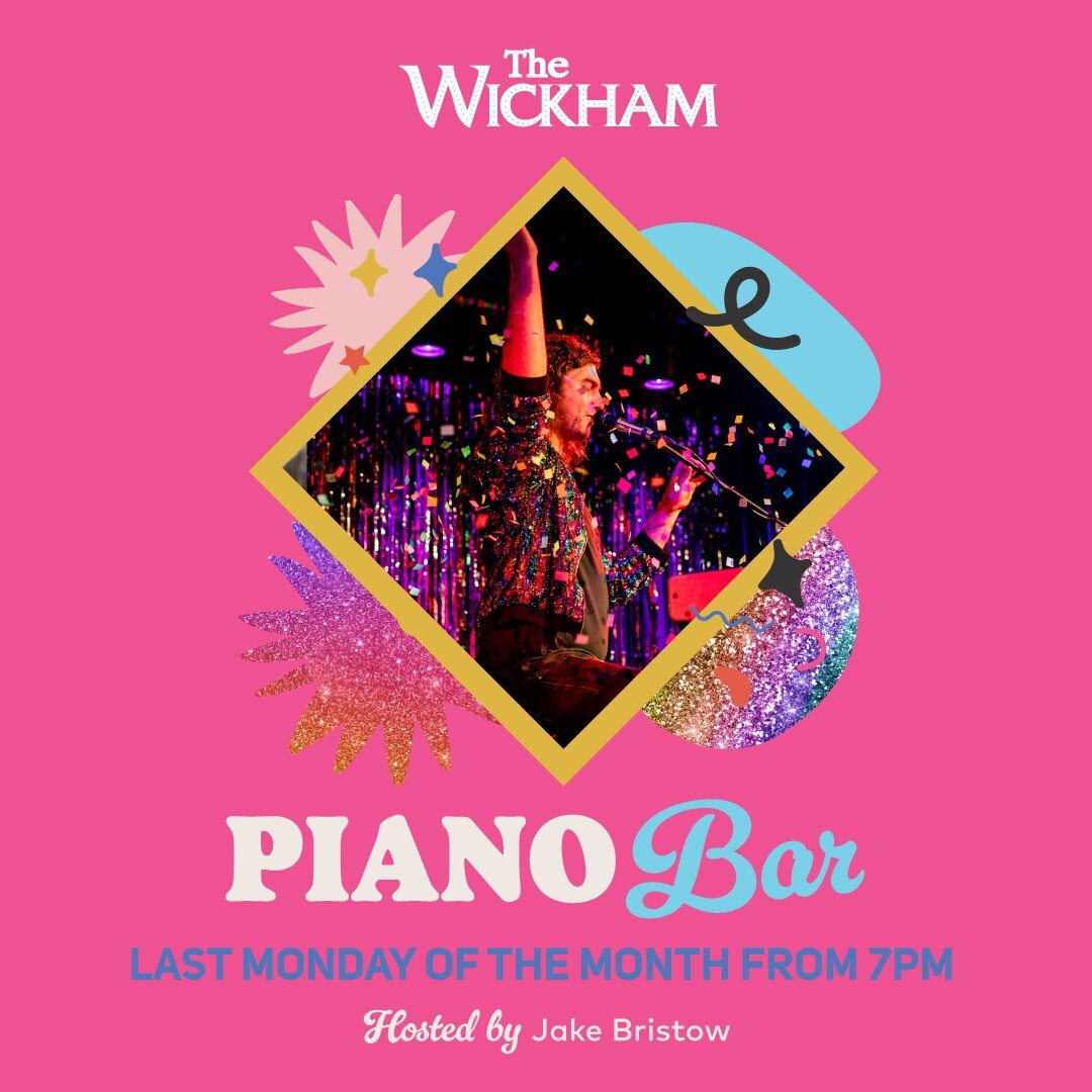 Looking forward to starting a monthly Piano Bar Night at the @thewickham on Monday 24th April 🌈 Singalongs, Special Guests and Queer-inclusive! 💜