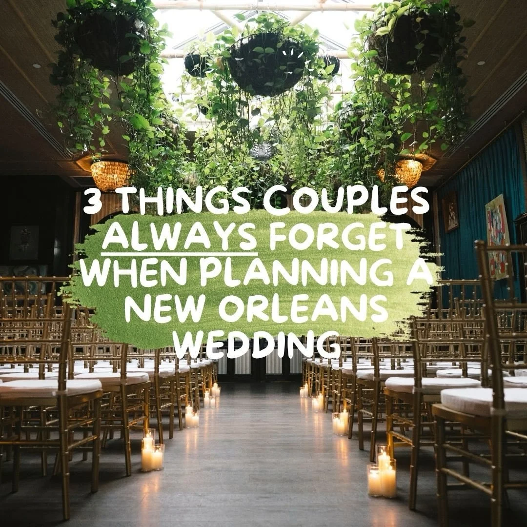 Save this if you&rsquo;re planning a New Orleans wedding. 

The things couples DON&rsquo;T plan for? 
They&rsquo;re usually the things that cause the most stress (and cost the most later.) 

Weather is guaranteed. 
Logistics MATTER more than you thin