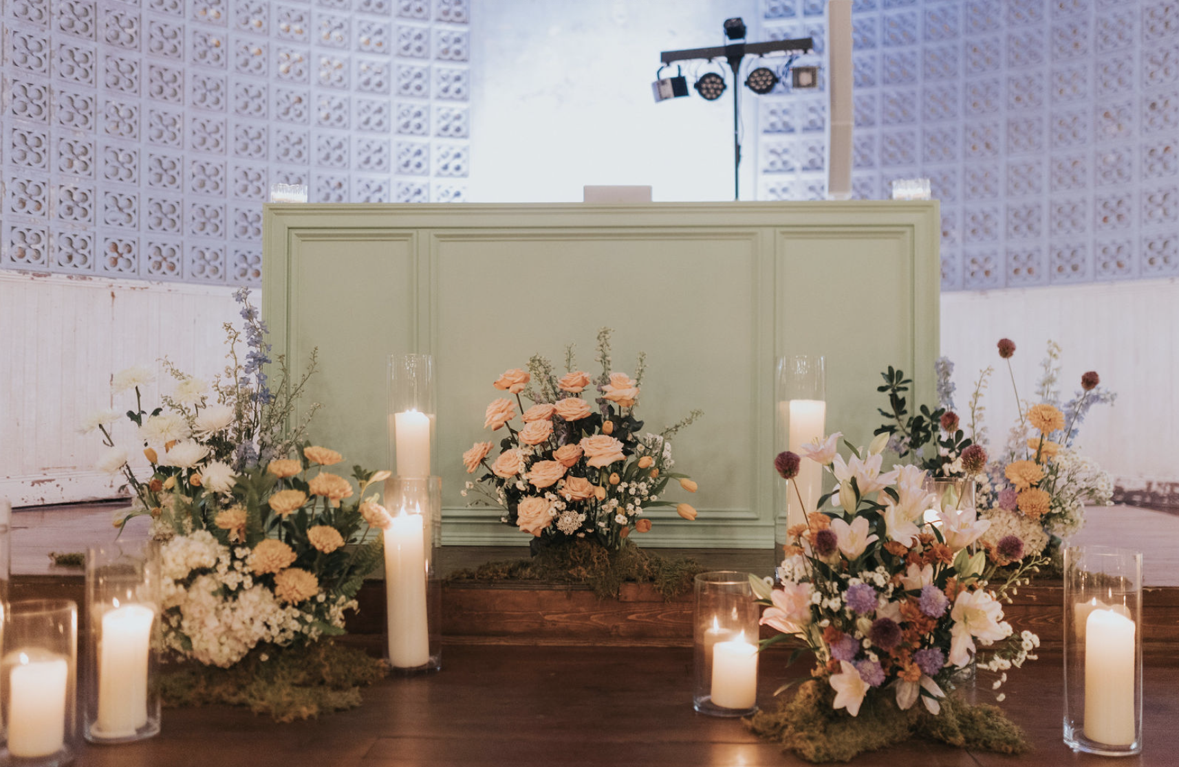 Natalie & Trevor's Personalized DJ Facade.
Photographer: Jordan Blanchard