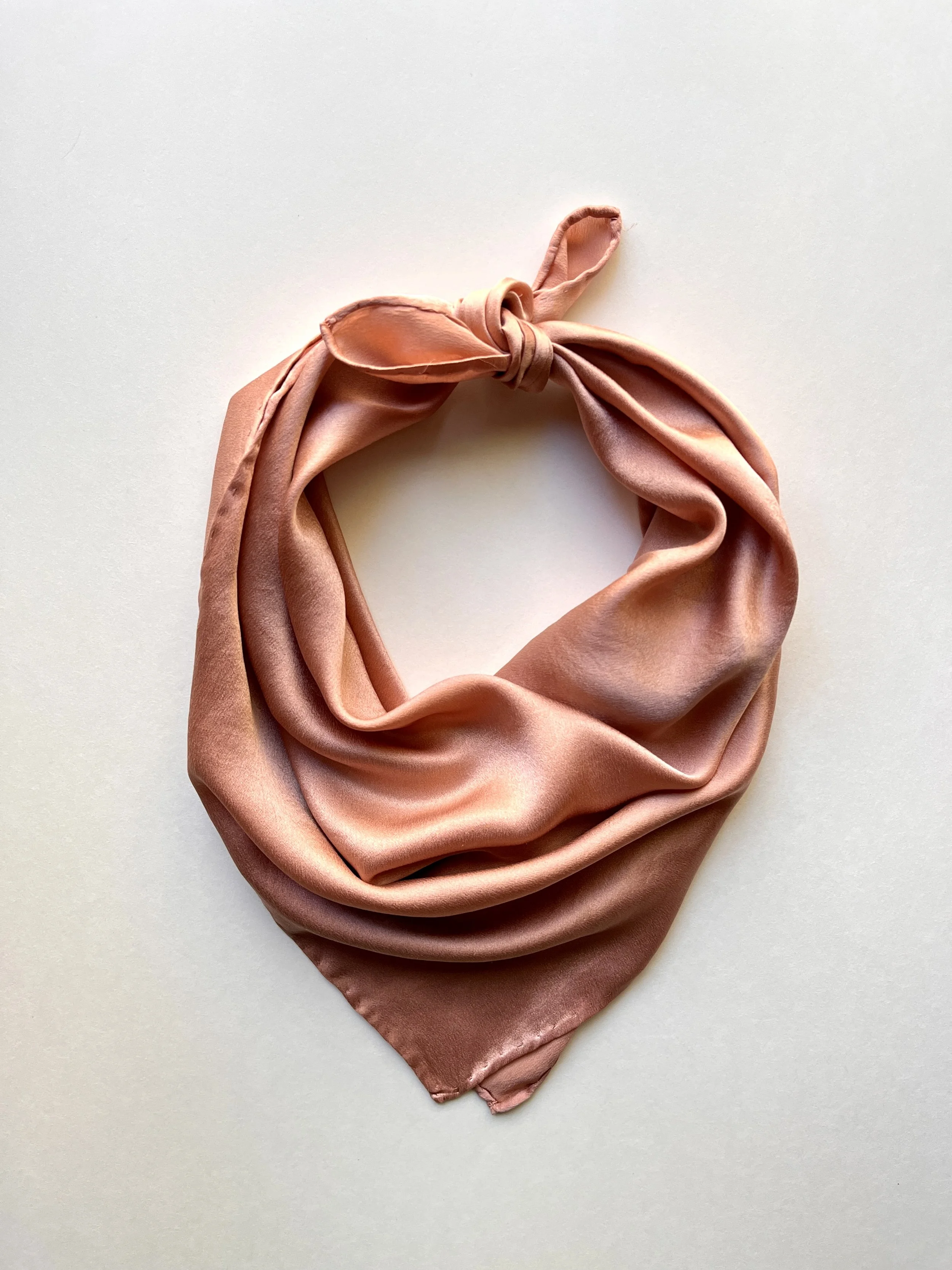 The Everyday Silk Bandana - Rosewood