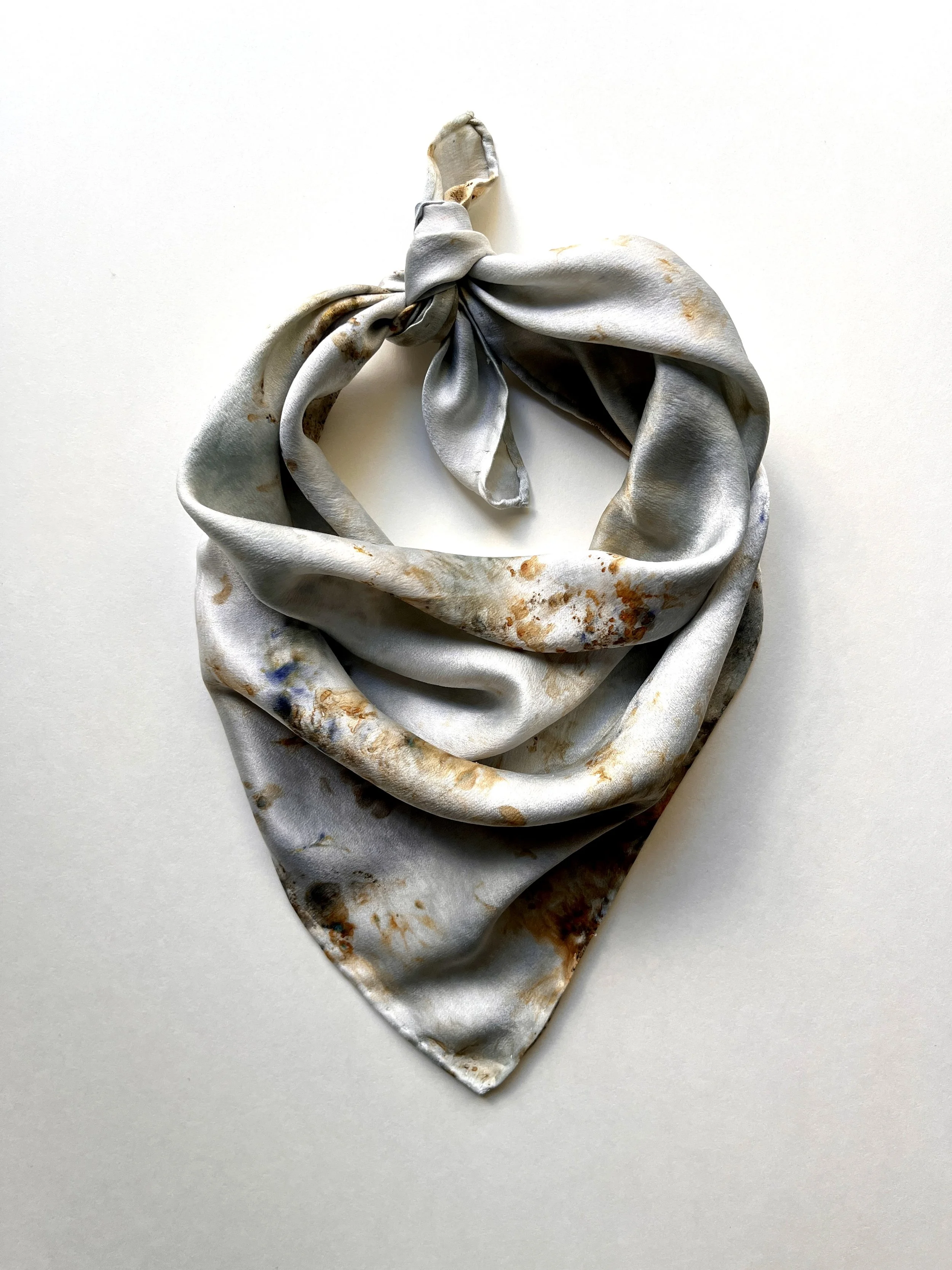 The Everyday Silk Bandana - Rusted Rain 3