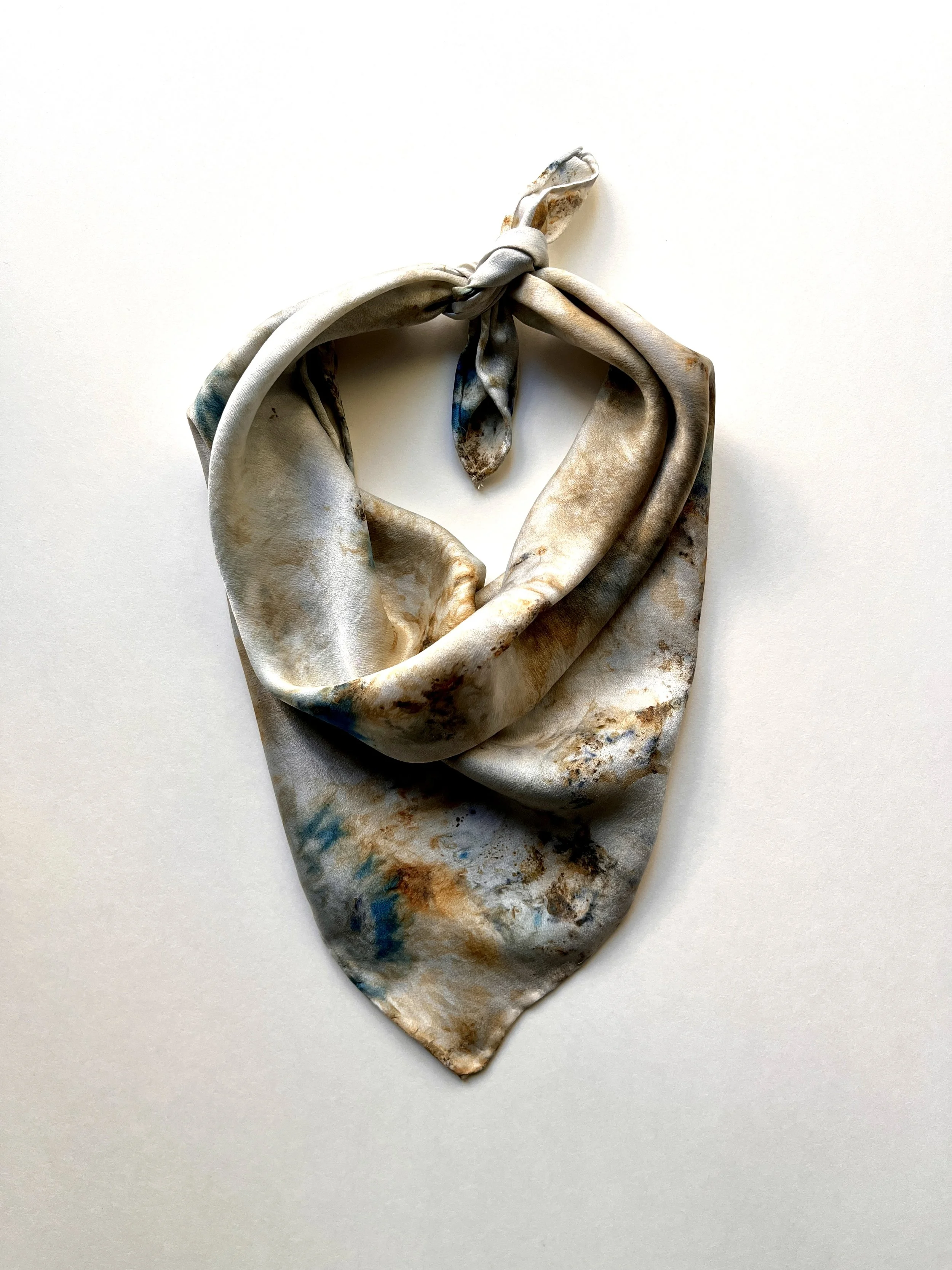 The Everyday Silk Bandana - Rusted Rain 2