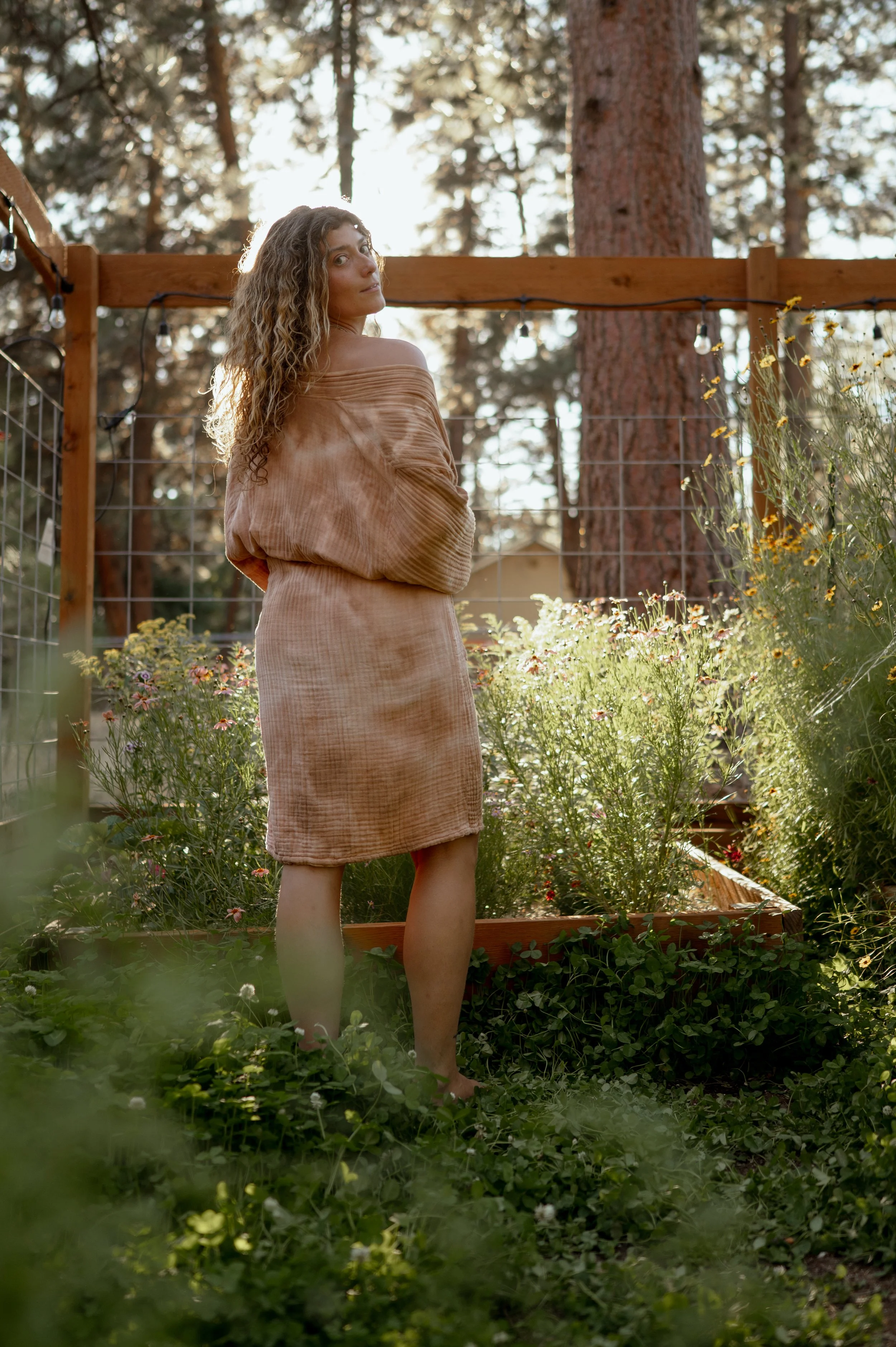 *DYED TO ORDER* Naturally Dyed Muslin Cotton Robe