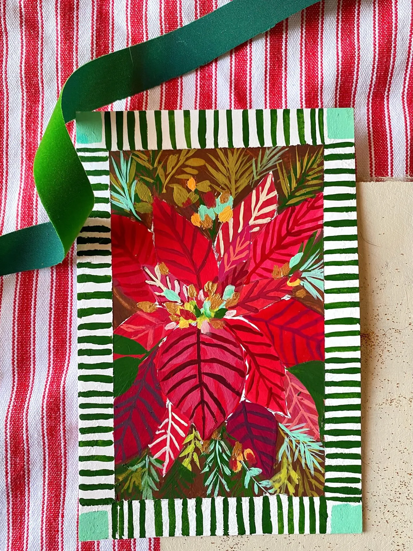 Merry Christmas to all who celebrate!🌲❤️✨Here are some gorgeous Poinsettias!! I&rsquo;ll be making greeting cards with this design next year! Xo 
.
.
.
#poinsettias #christmasart #christmasdecor #floralarthub #poinsettiasforchristmas