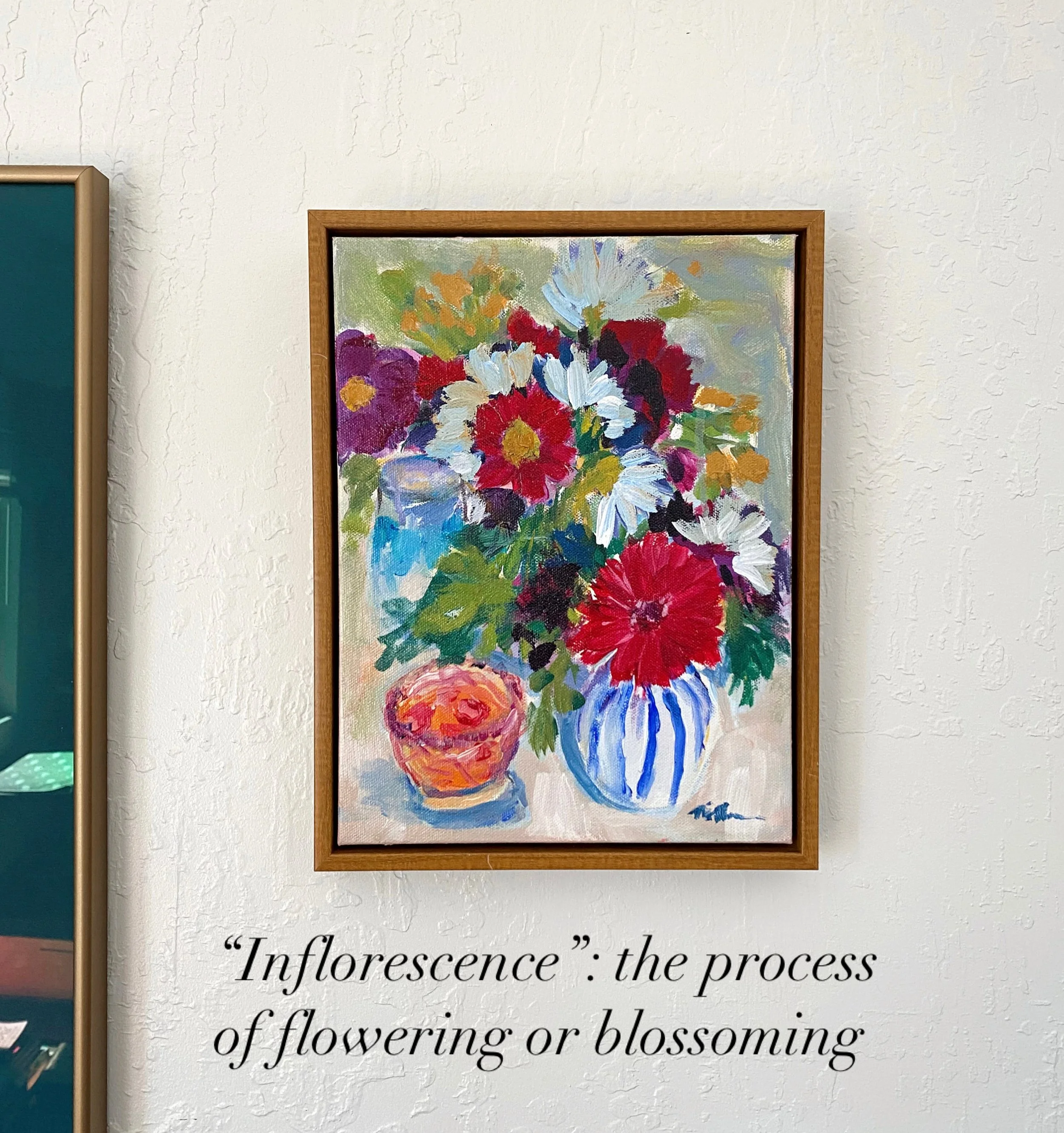 I love painting &ldquo;snapshots&rdquo; of life. Little moments that exist organically as we go about our days. Still lifes that aren&rsquo;t set up or forced. This painting, &ldquo;Inflorescence,&rdquo; was inspired by such a moment 🥰 &hellip;paint