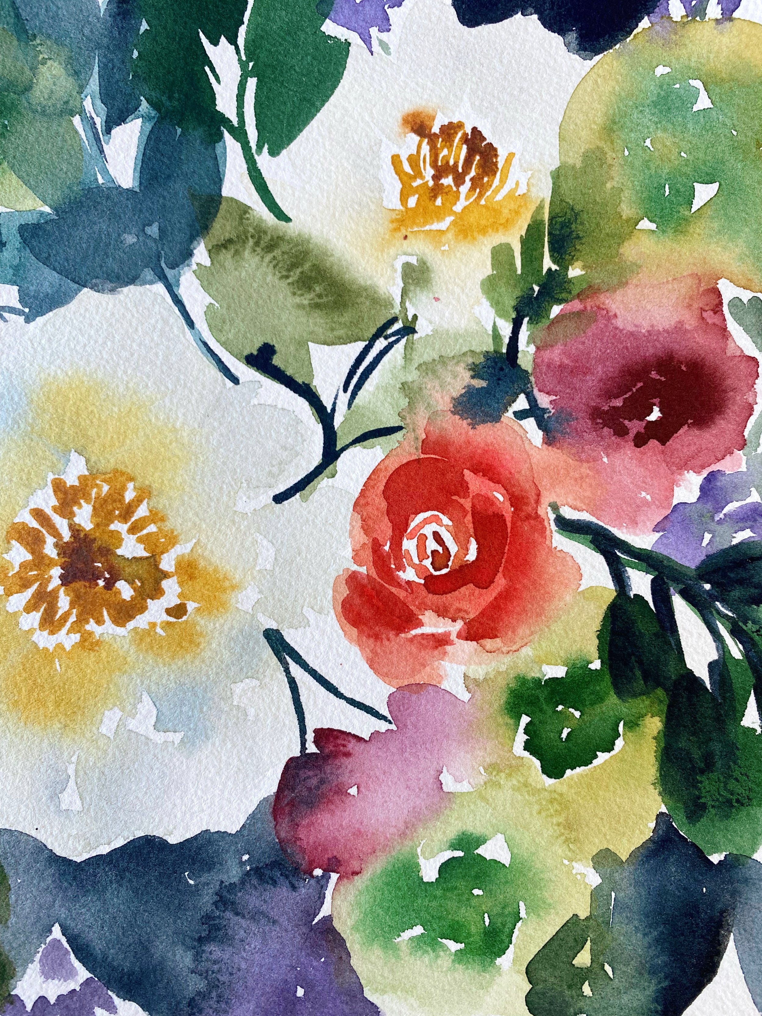 I&rsquo;ve really missed painting watercolor flowers.💐🌹🌸Can&rsquo;t wait to get back to it this evening after work!
.
.
.
.
#watercolorflowers #loosefloralwatercolor #justkeeppainting #flowerlovers #watercolor_zone