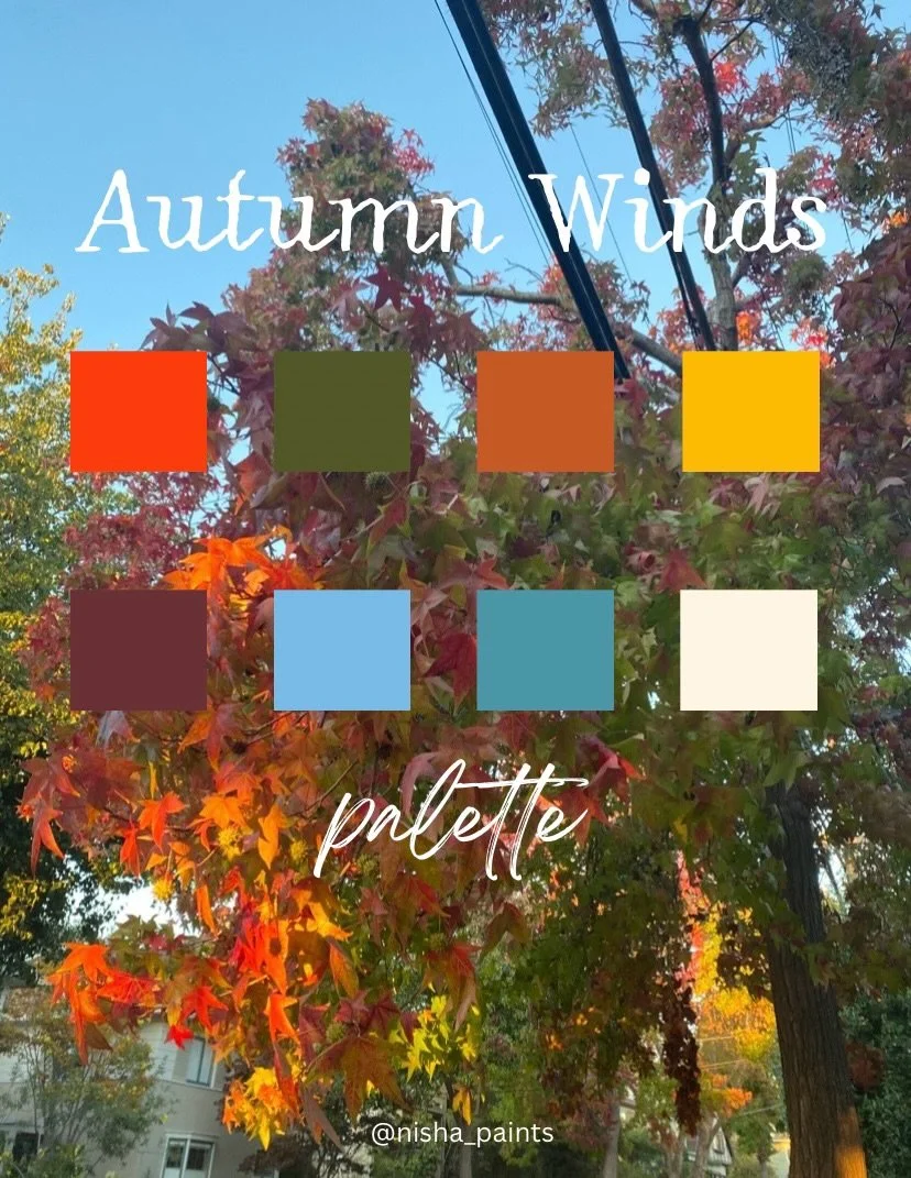 Something I&rsquo;ve been exploring more this year is designing my own color palettes, which has been a ton of fun.🤩 I recently started creating palettes based on photos I have taken. 

This is one of my fall-themed palettes I&rsquo;m calling, &ldqu