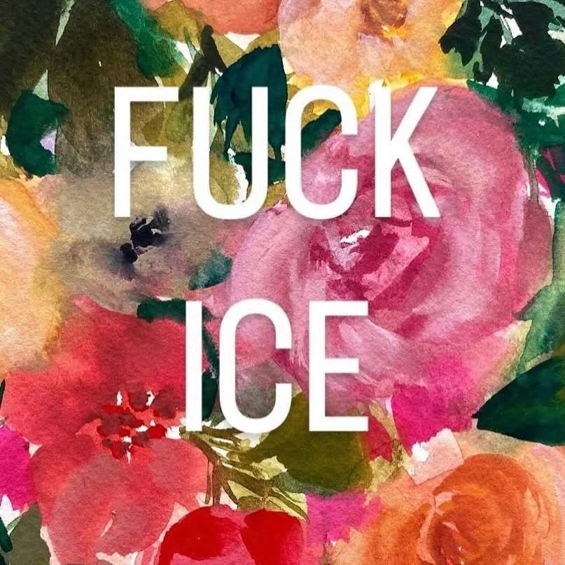 Hey friends!! I&rsquo;m excited to share that I ordered stickers from @stickerapp of my most popular post&mdash;&ldquo;Fuck ICE&rdquo;! The original watercolor &amp; gouache painting is also available in my Etsy shop&mdash;swipe and follow the link i