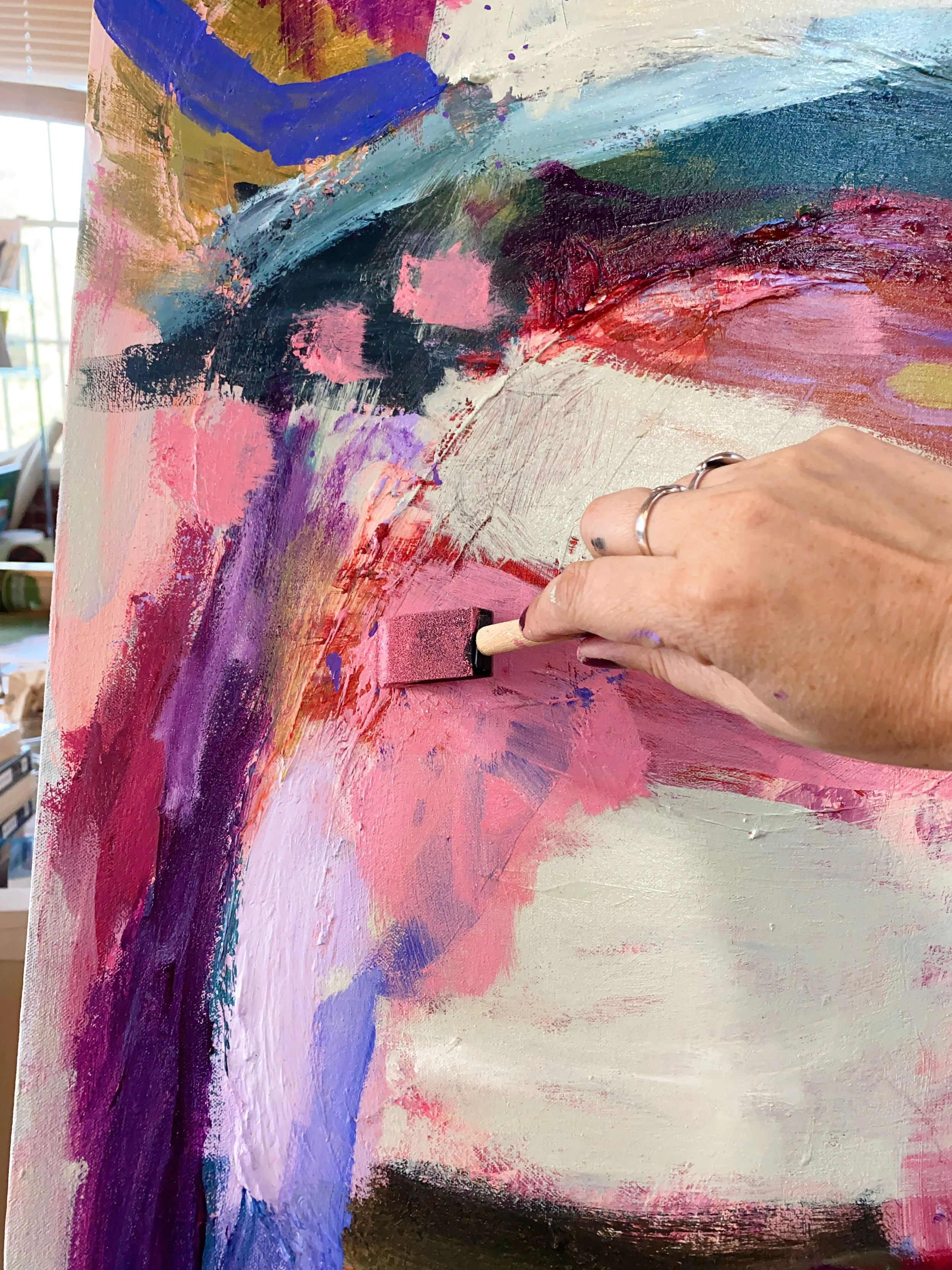 Hey friends!  Lately, I&rsquo;ve really been leaning into my abstract art practice, and I&rsquo;ll be showcasing some of my abstract paintings for sale at the upcoming group show that my Moonflower Studiomates and I will be hosting on Friday, Novembe