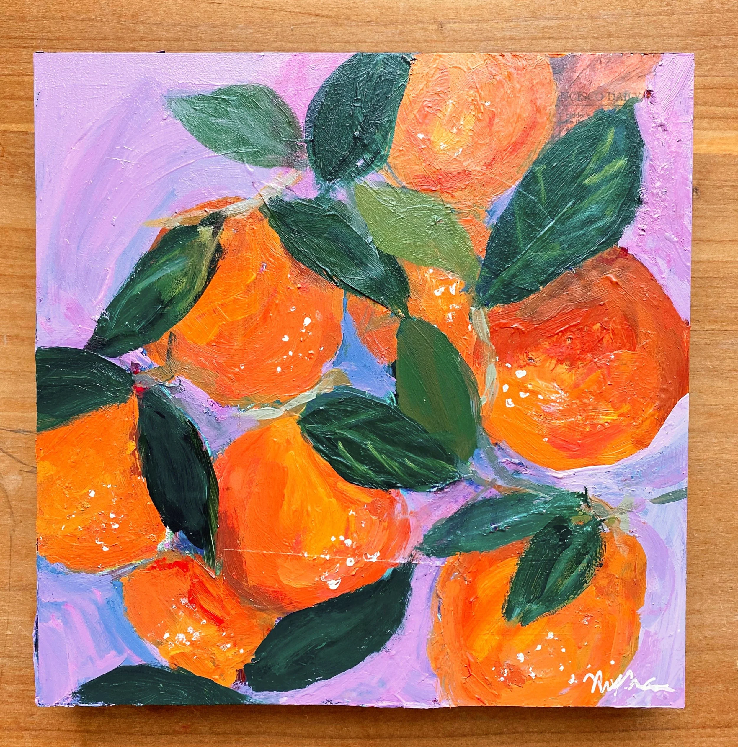Orange painting; tangelos
