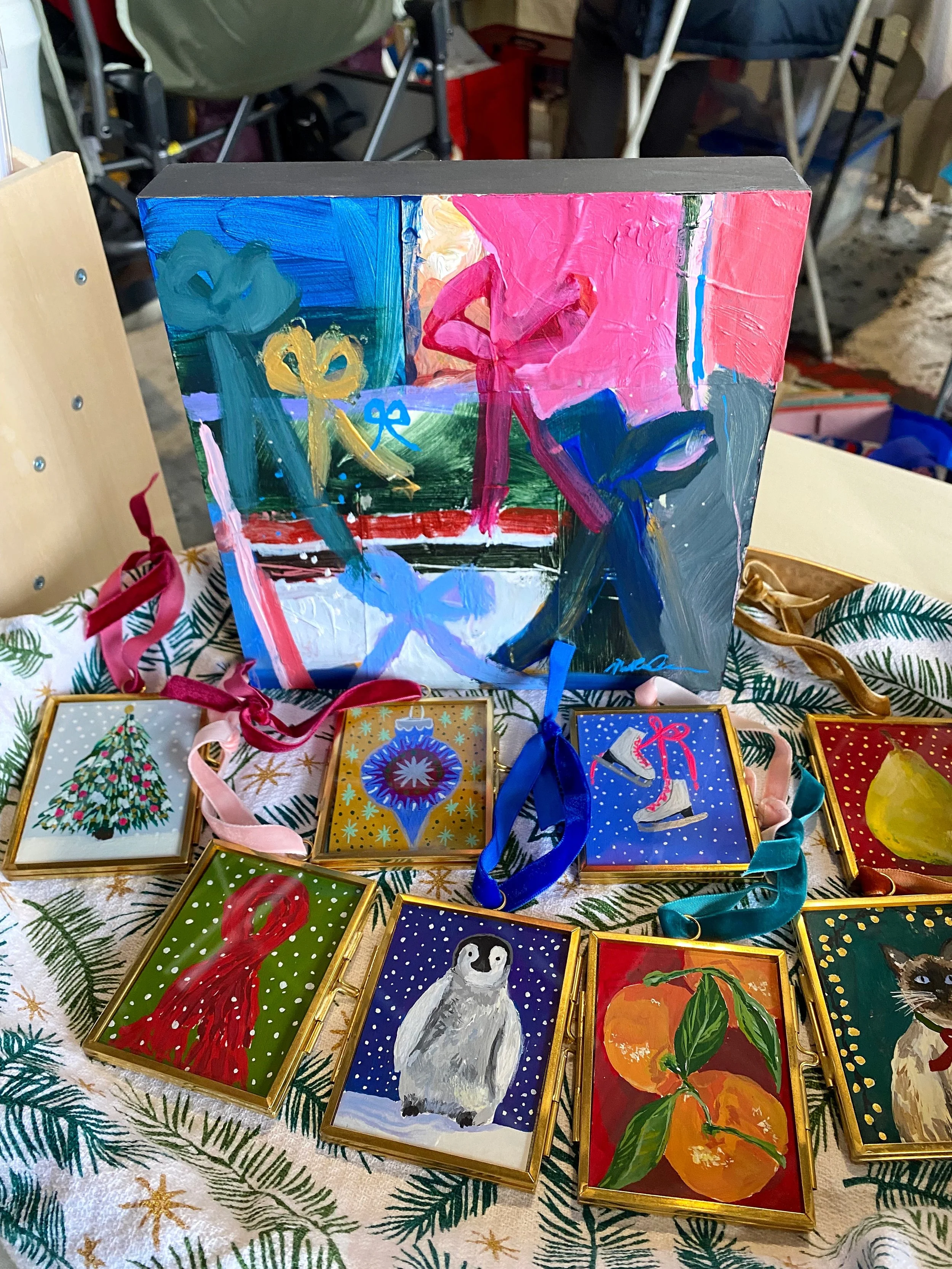 Christmas ornaments. Original artwork